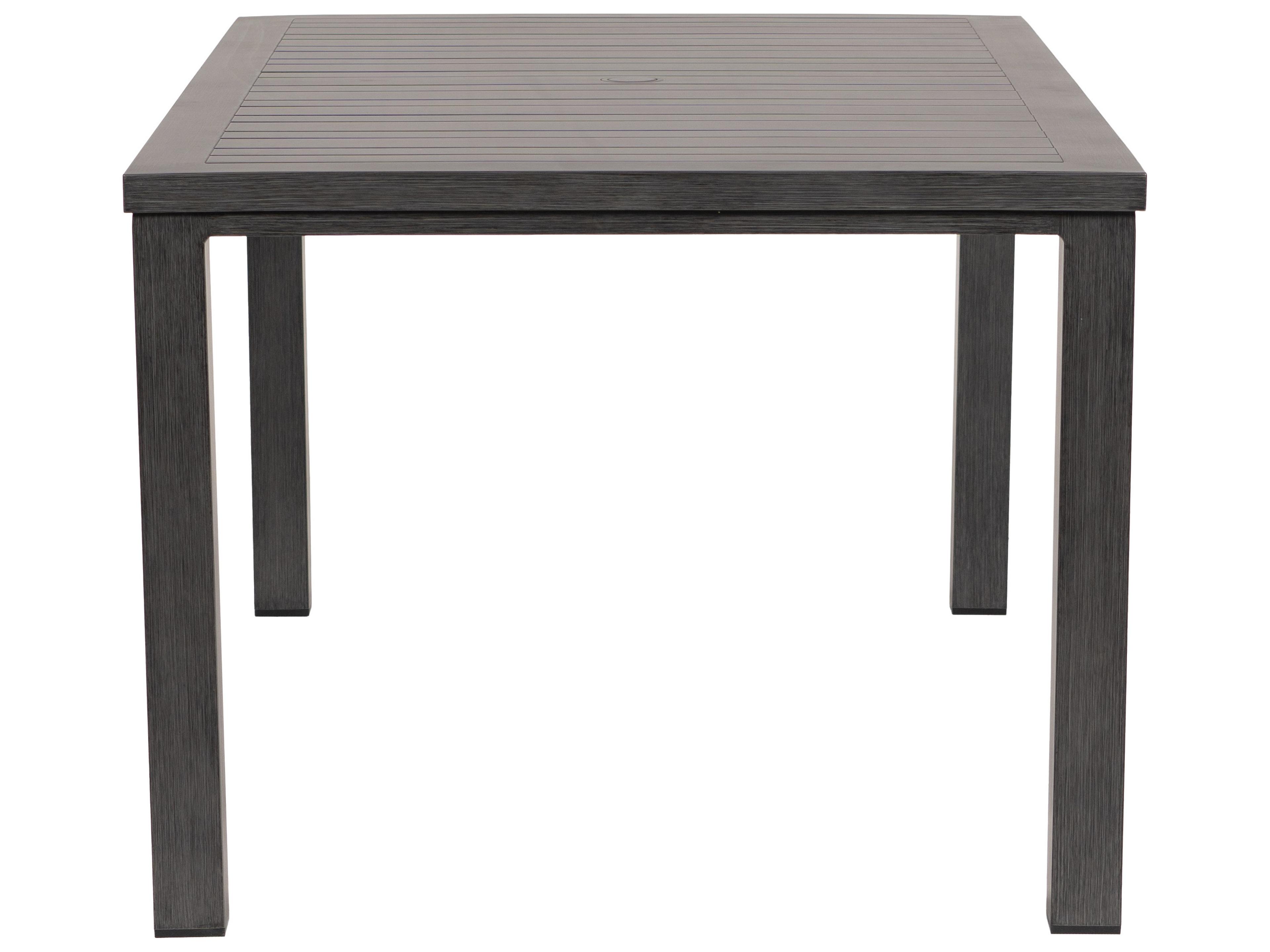 Ratana Canbria Tables Aluminum Rectangular Umbrella Hole Dining Table