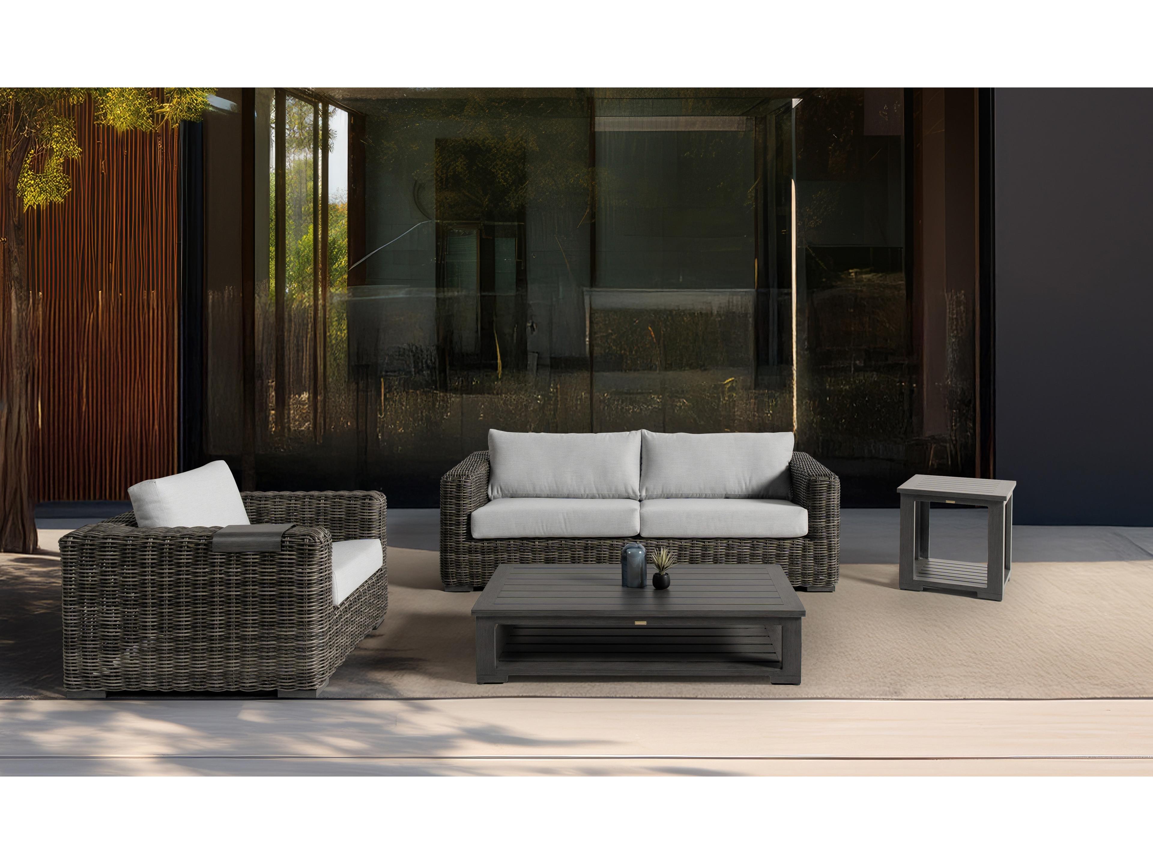 Ratana Cubo Aluminum Cushion Lounge Chair