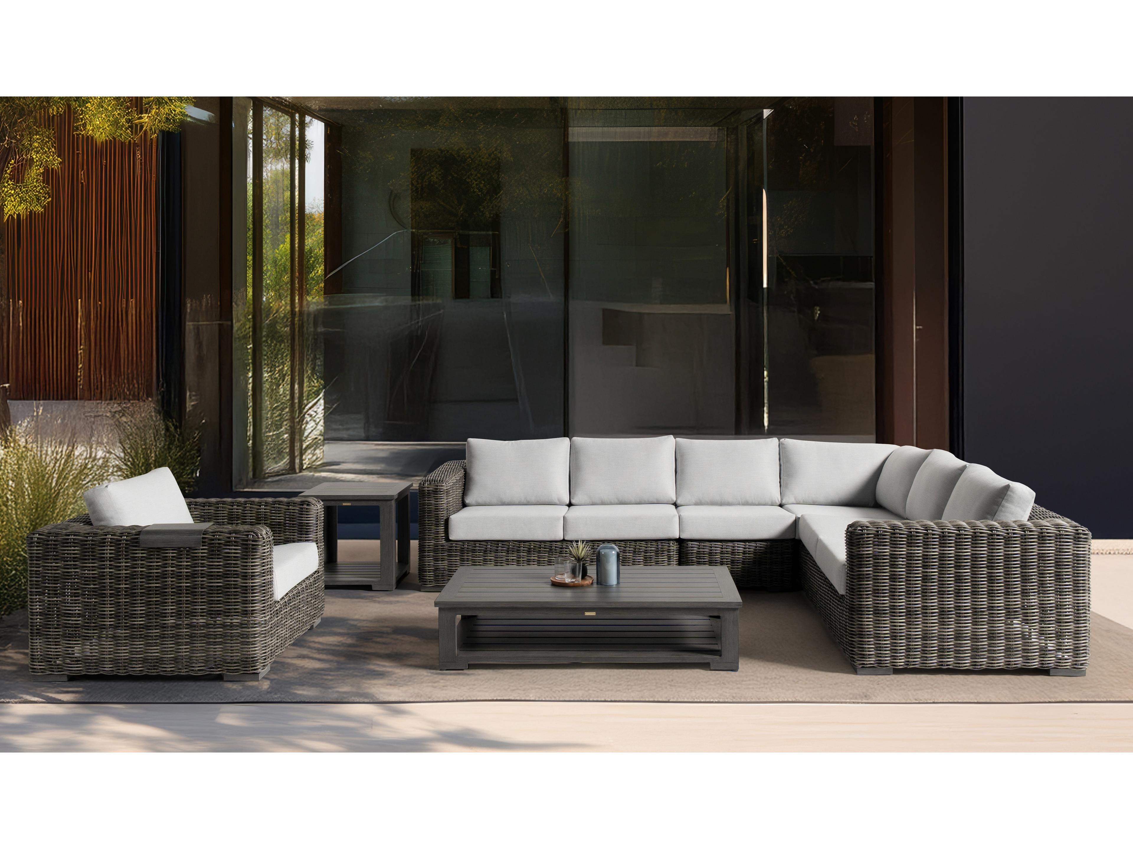 Ratana Cubo Aluminum Wicker Lounge Chair