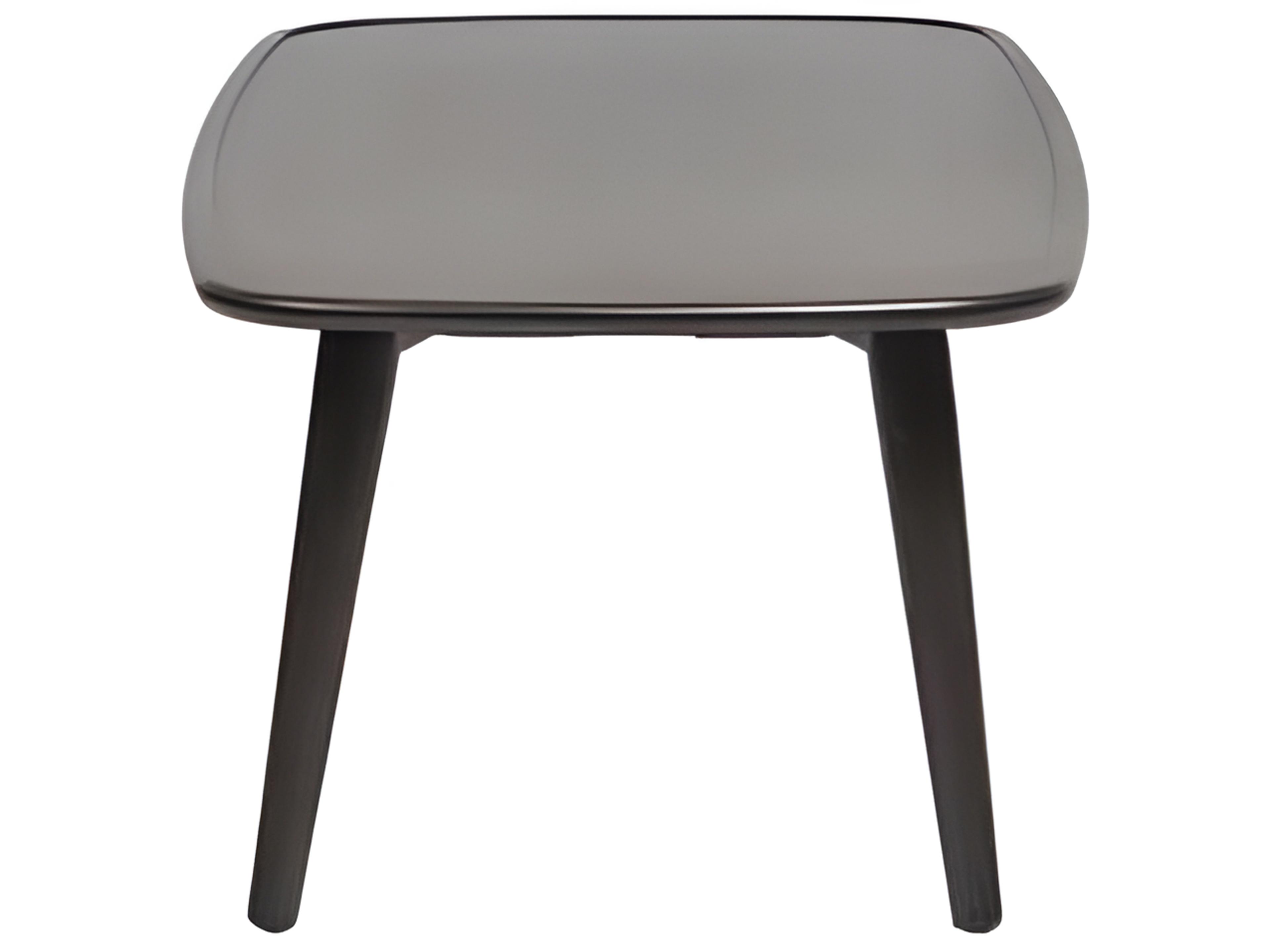 Ratana Poinciana Silver Ash Grey Aluminum Rectangular Coffee Table