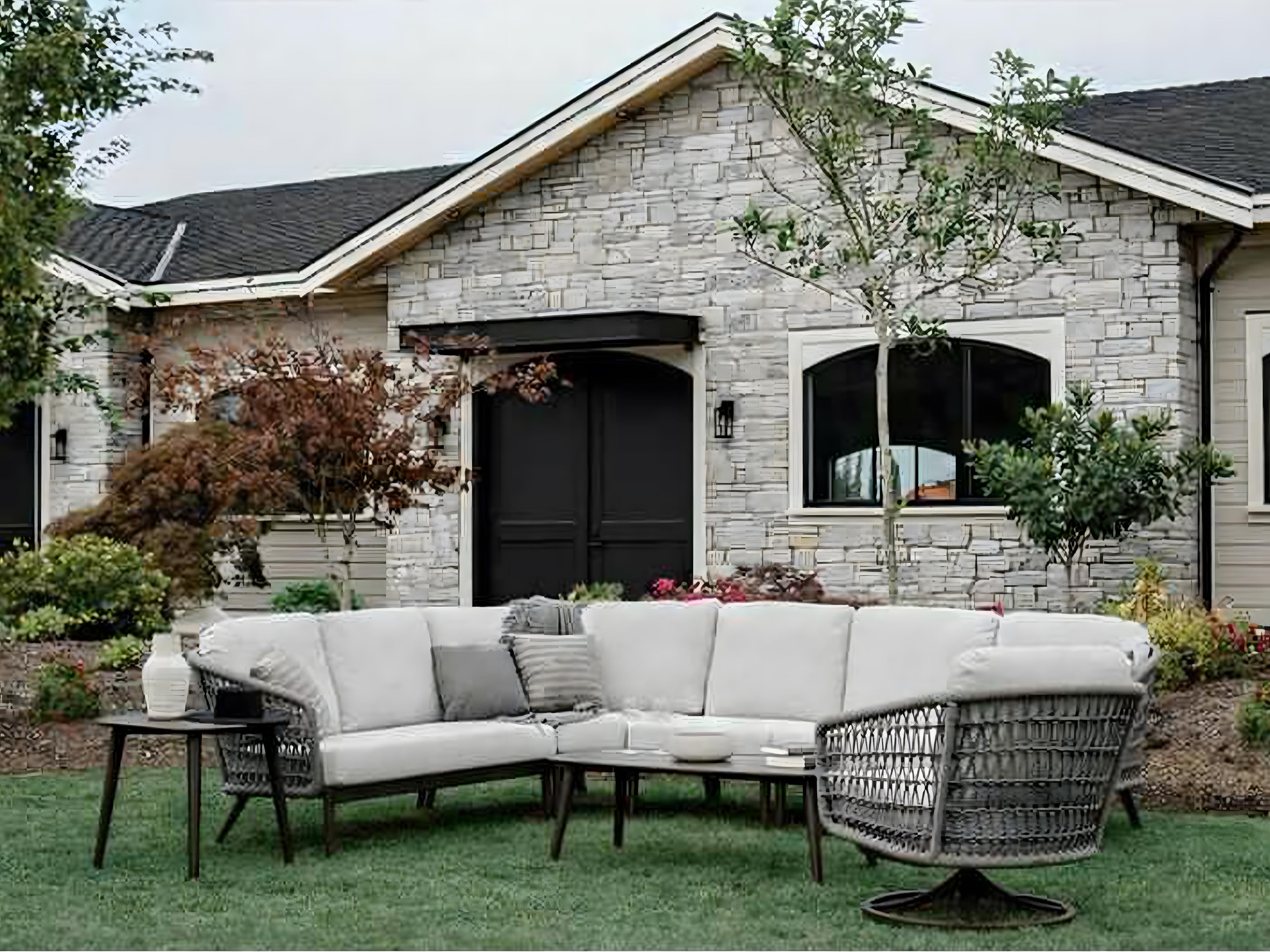 Ratana Poinciana Silver Ash Grey Aluminum Square End Table