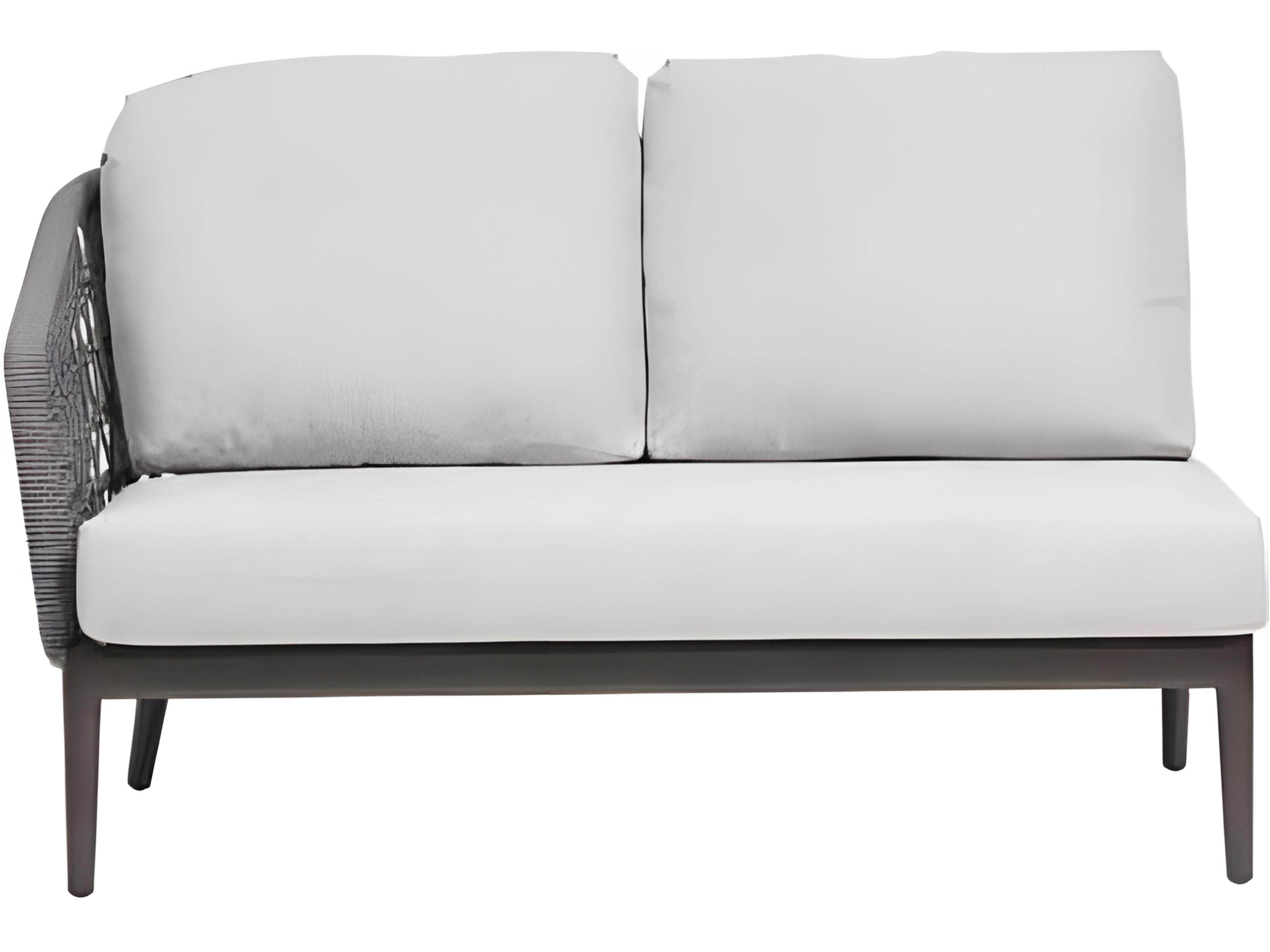 Ratana Poinciana Silver Ash Grey Aluminum Cushion Loveseat