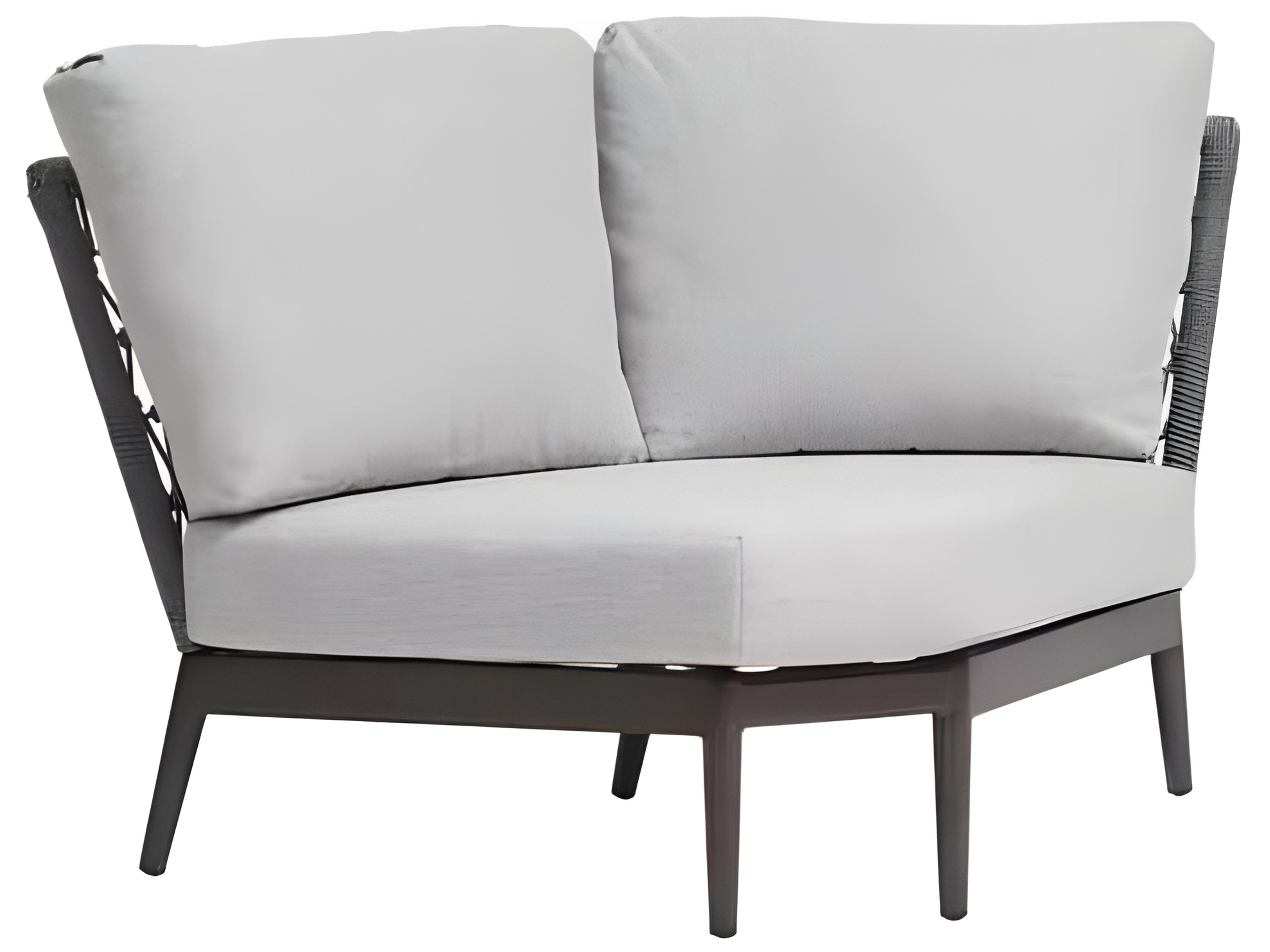 Poinciana Silver Ash Grey Aluminum Cushion Lounge Chair