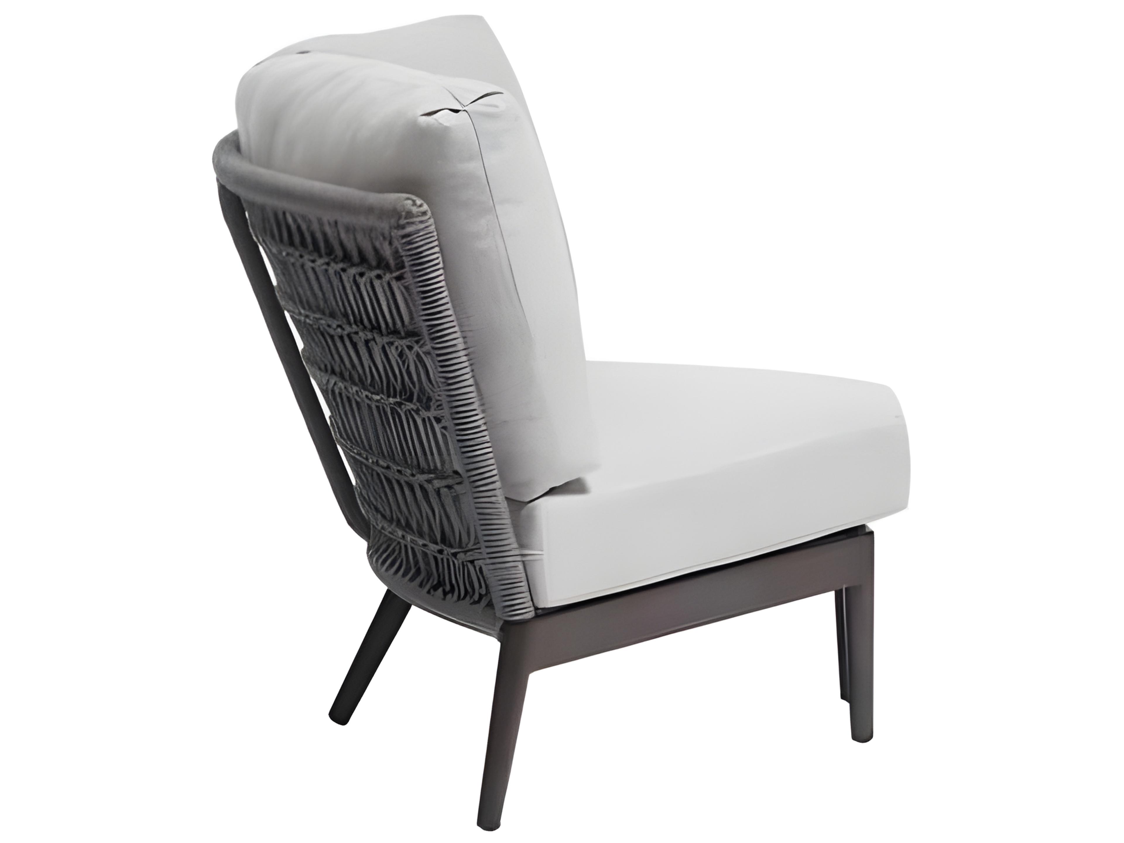 Ratana Poinciana Silver Ash Grey Aluminum Cushion Lounge Chair