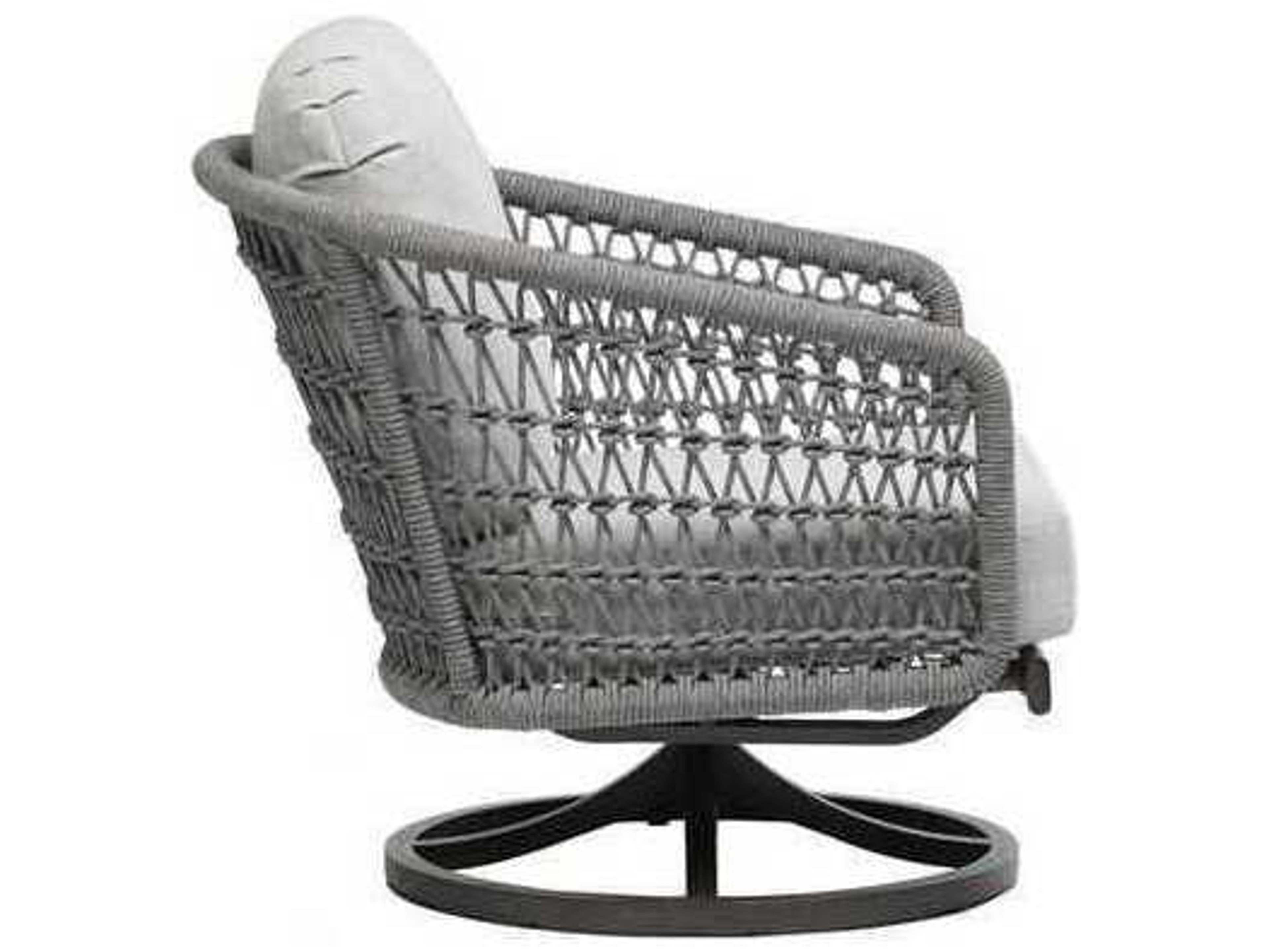 Ratana Poinciana Silver Ash Grey Aluminum Cushion Lounge Chair