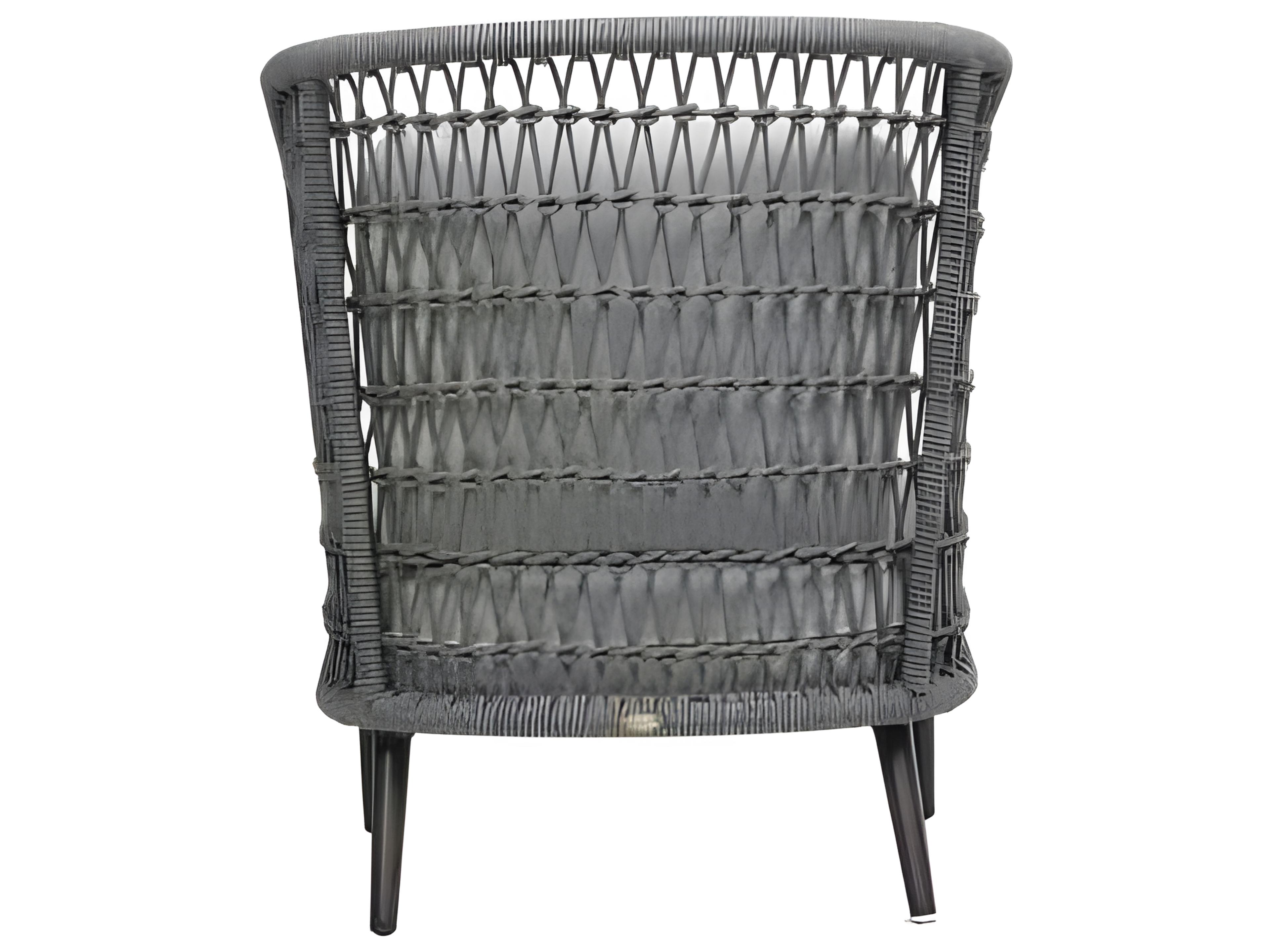 Ratana Poinciana Silver Ash Grey Aluminum Cushion Lounge Chair