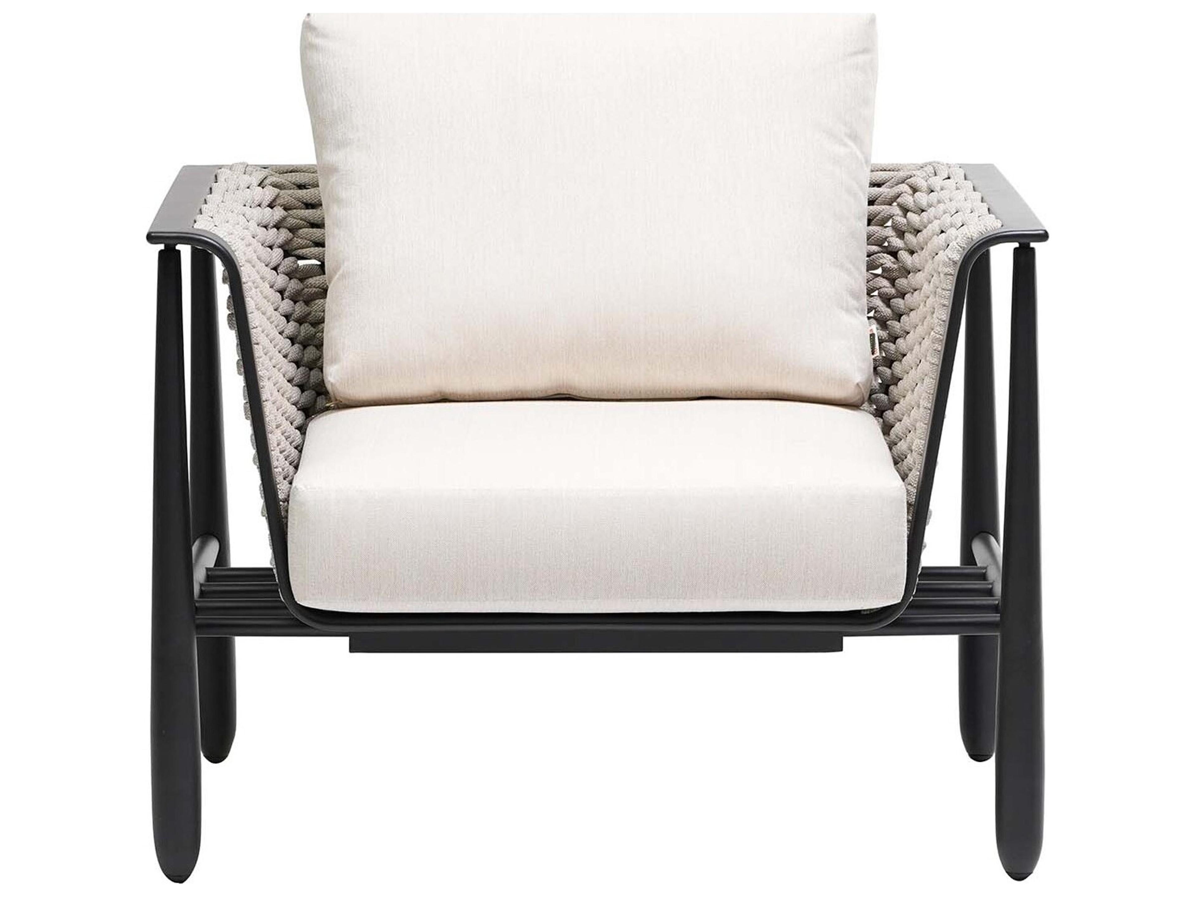 Ratana Diva Silver Graphite Aluminum Cushion Lounge Chair