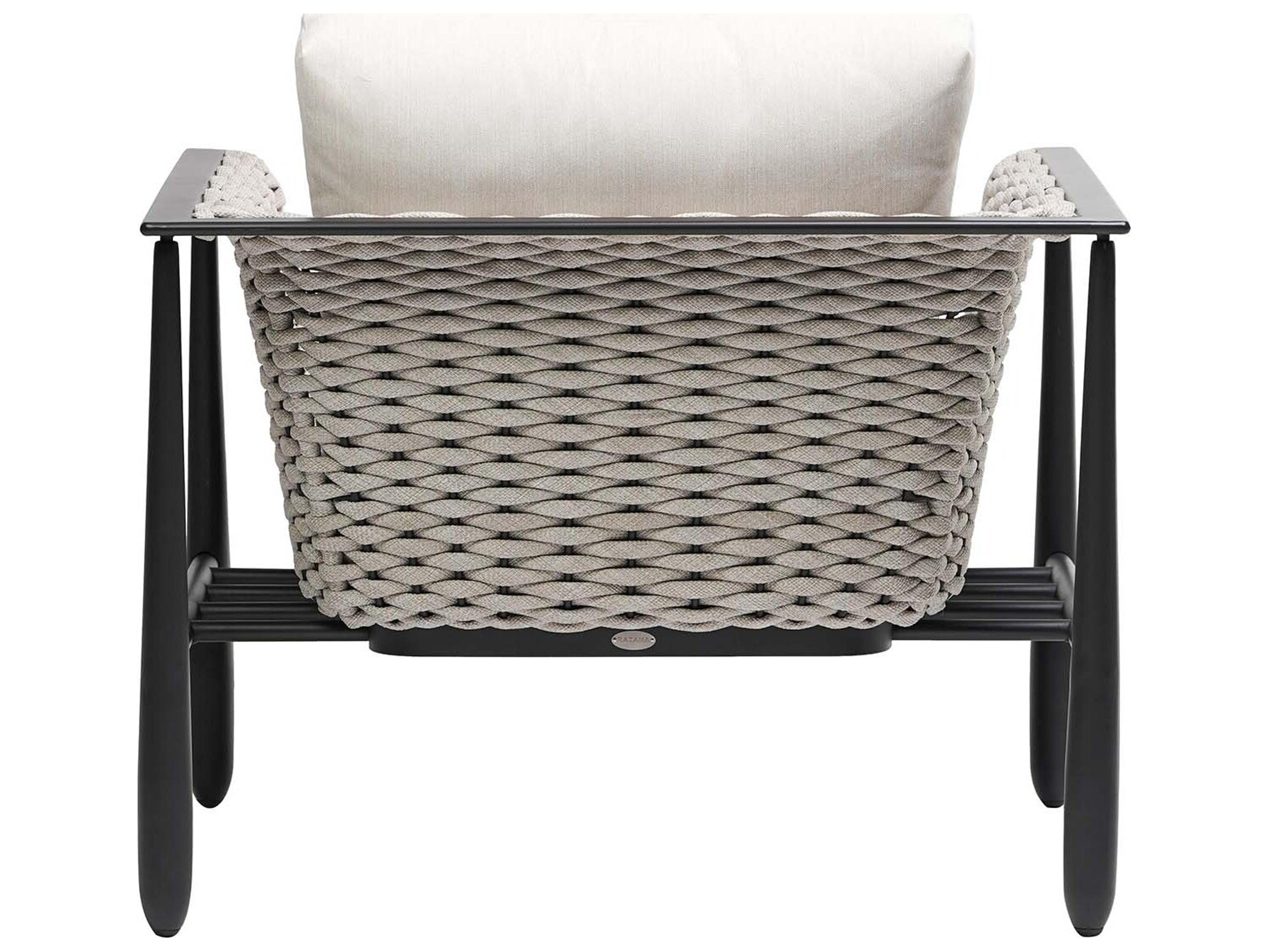 Ratana Diva Silver Graphite Aluminum Cushion Lounge Chair