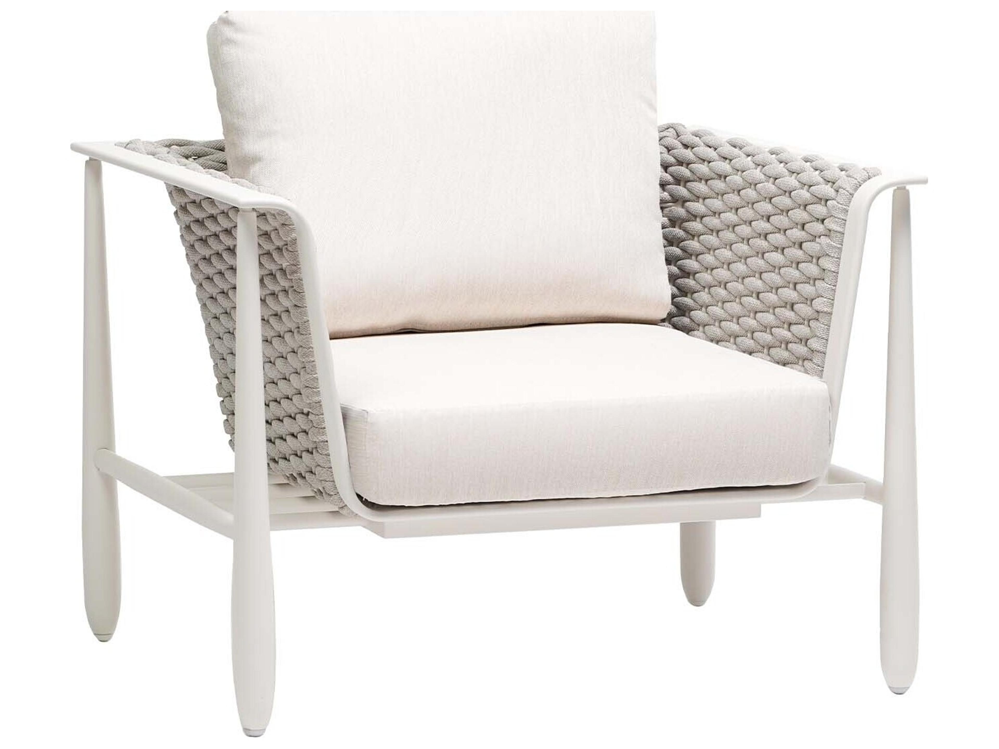Diva Silver Snow Aluminum Cushion Lounge Chair