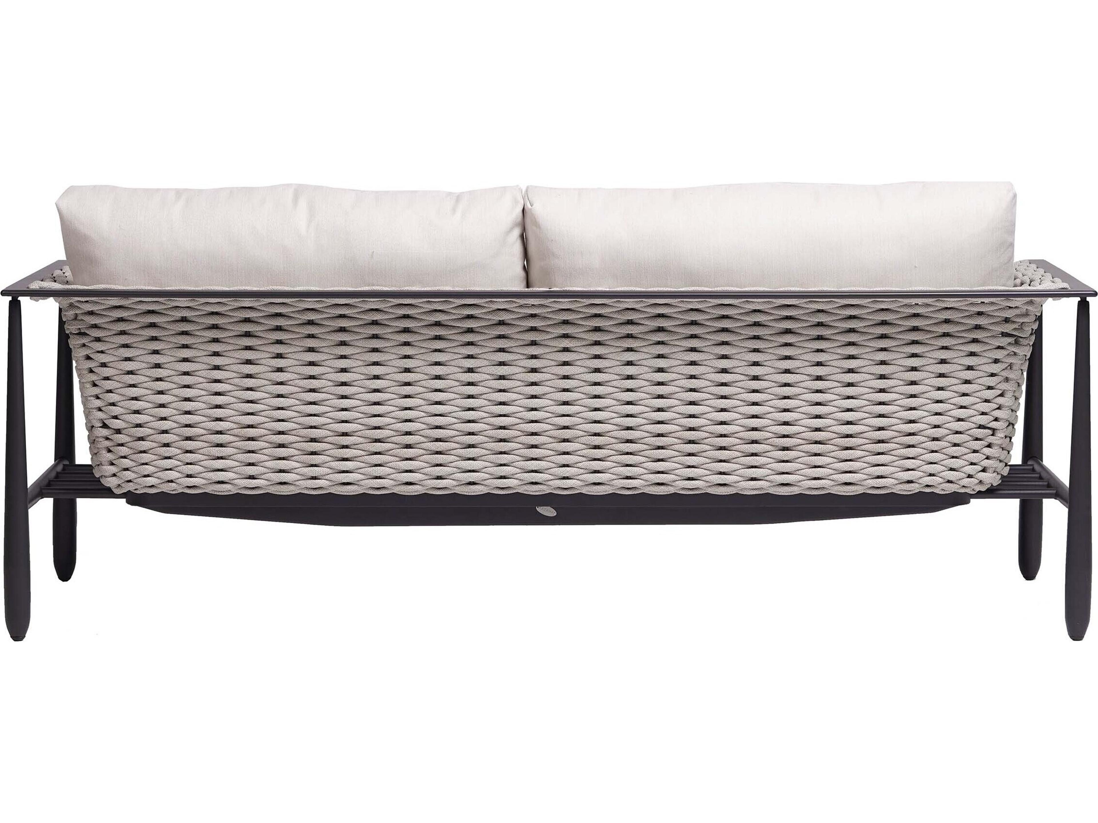 Ratana Diva Silver Graphite Aluminum Cushion Sofa