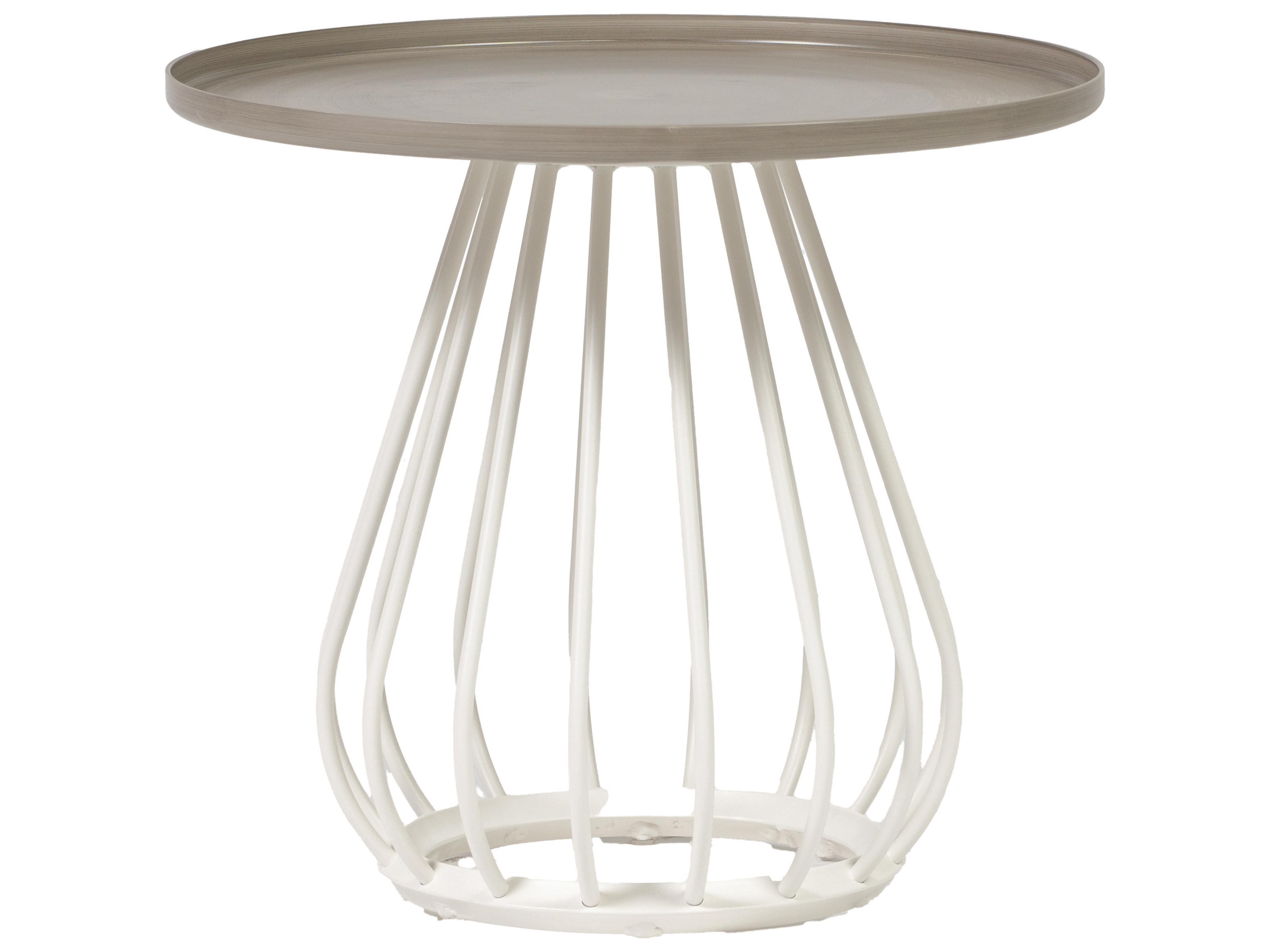 Diva Silver Snow Base Aluminum Round End Table