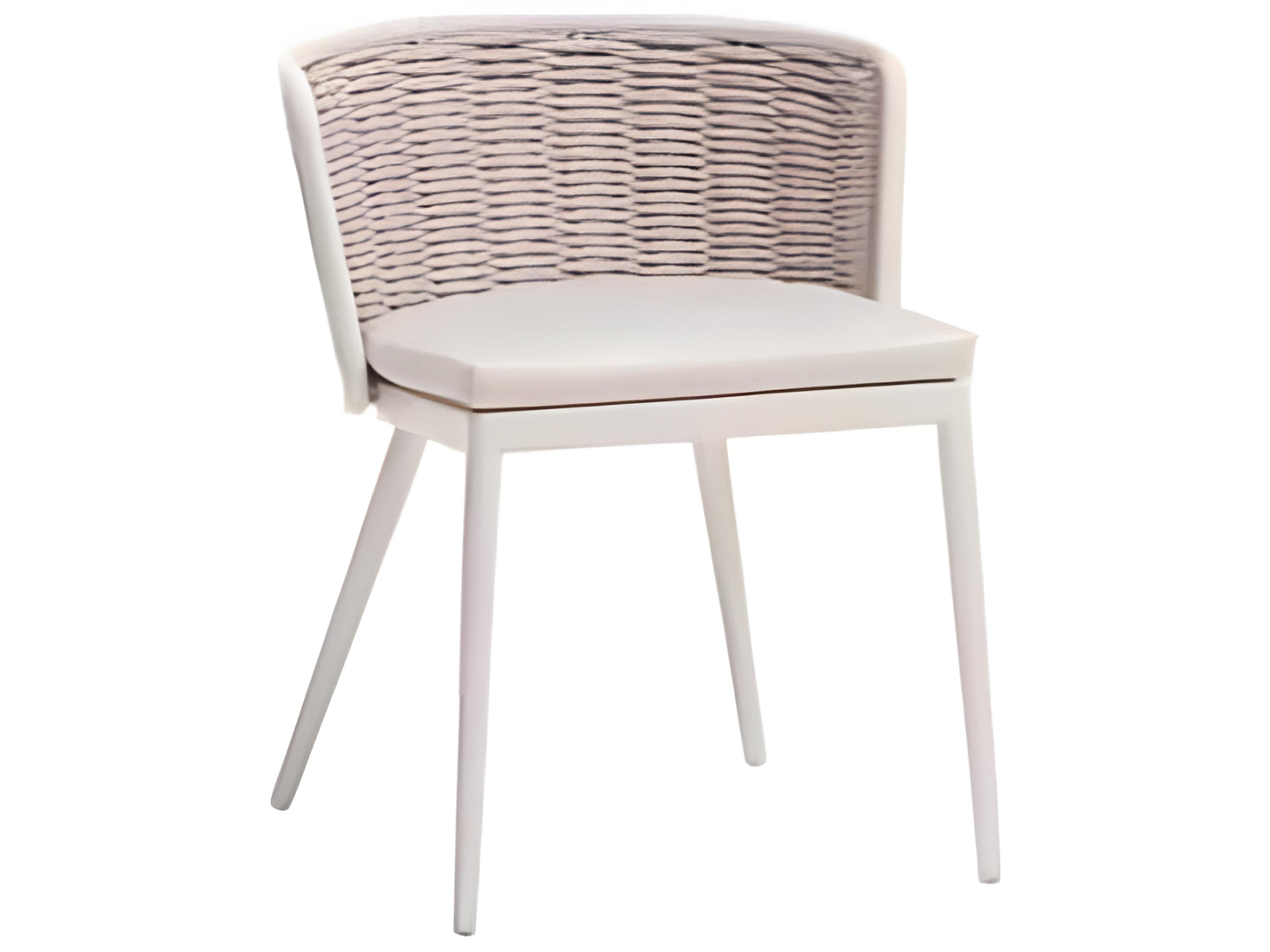 Diva Silver Snow Aluminum Cushion Dining Chair