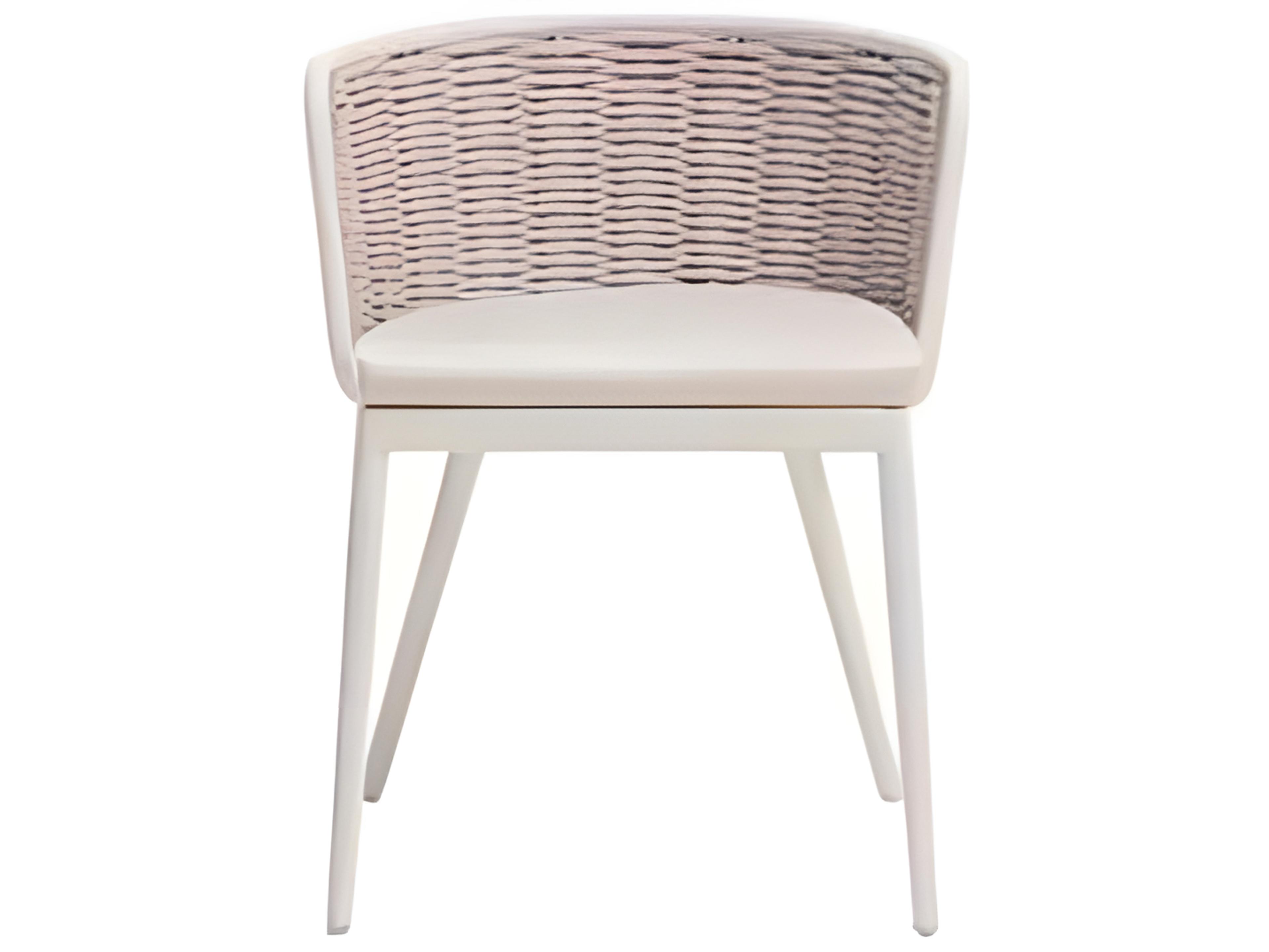 Ratana Diva Silver Snow Aluminum Cushion Dining Chair