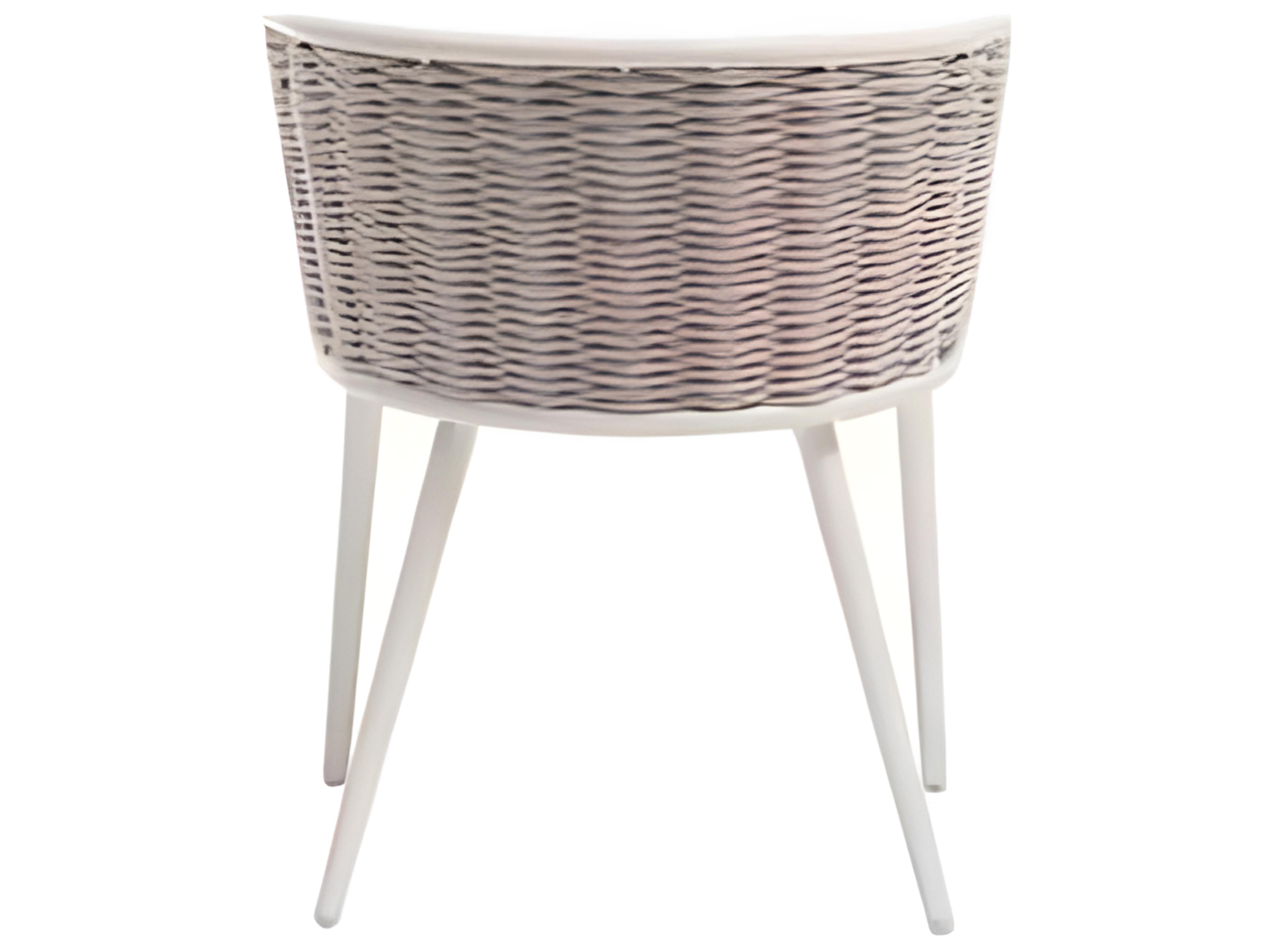 Ratana Diva Silver Snow Aluminum Cushion Dining Chair