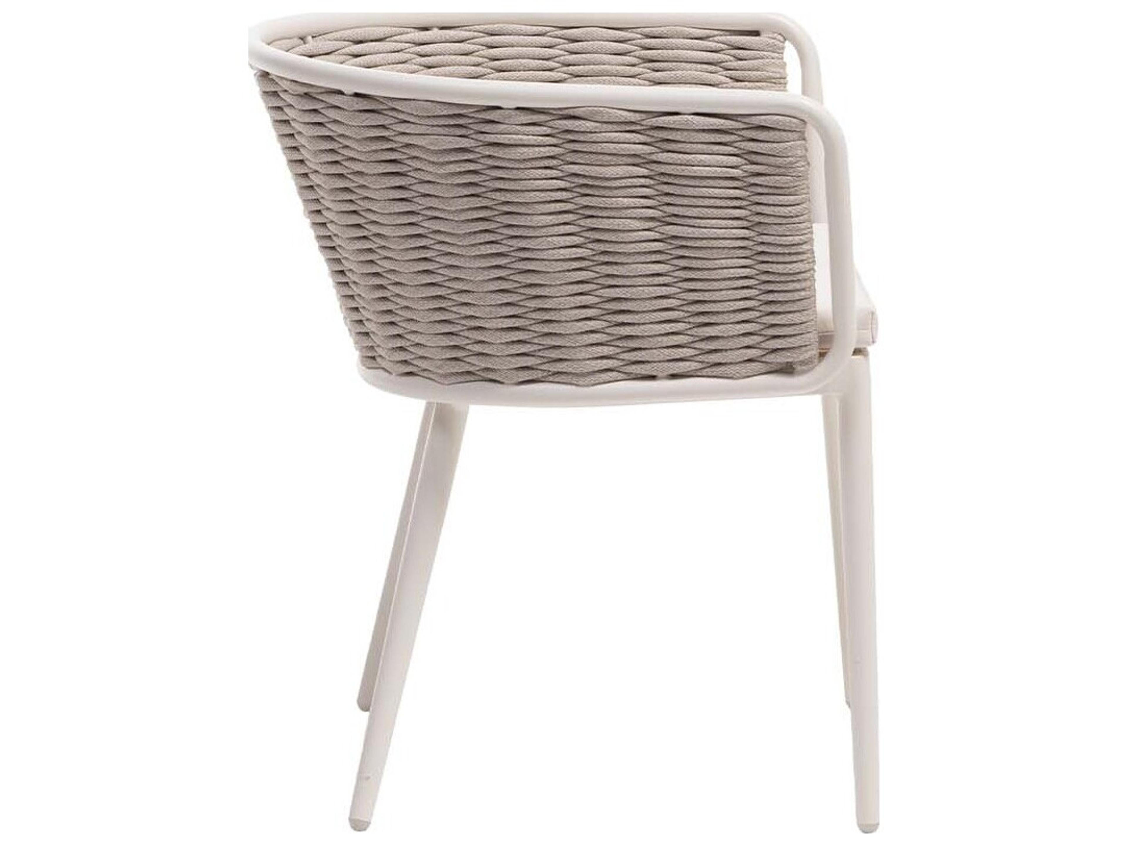 Ratana Diva Silver Snow Aluminum Cushion Dining Chair