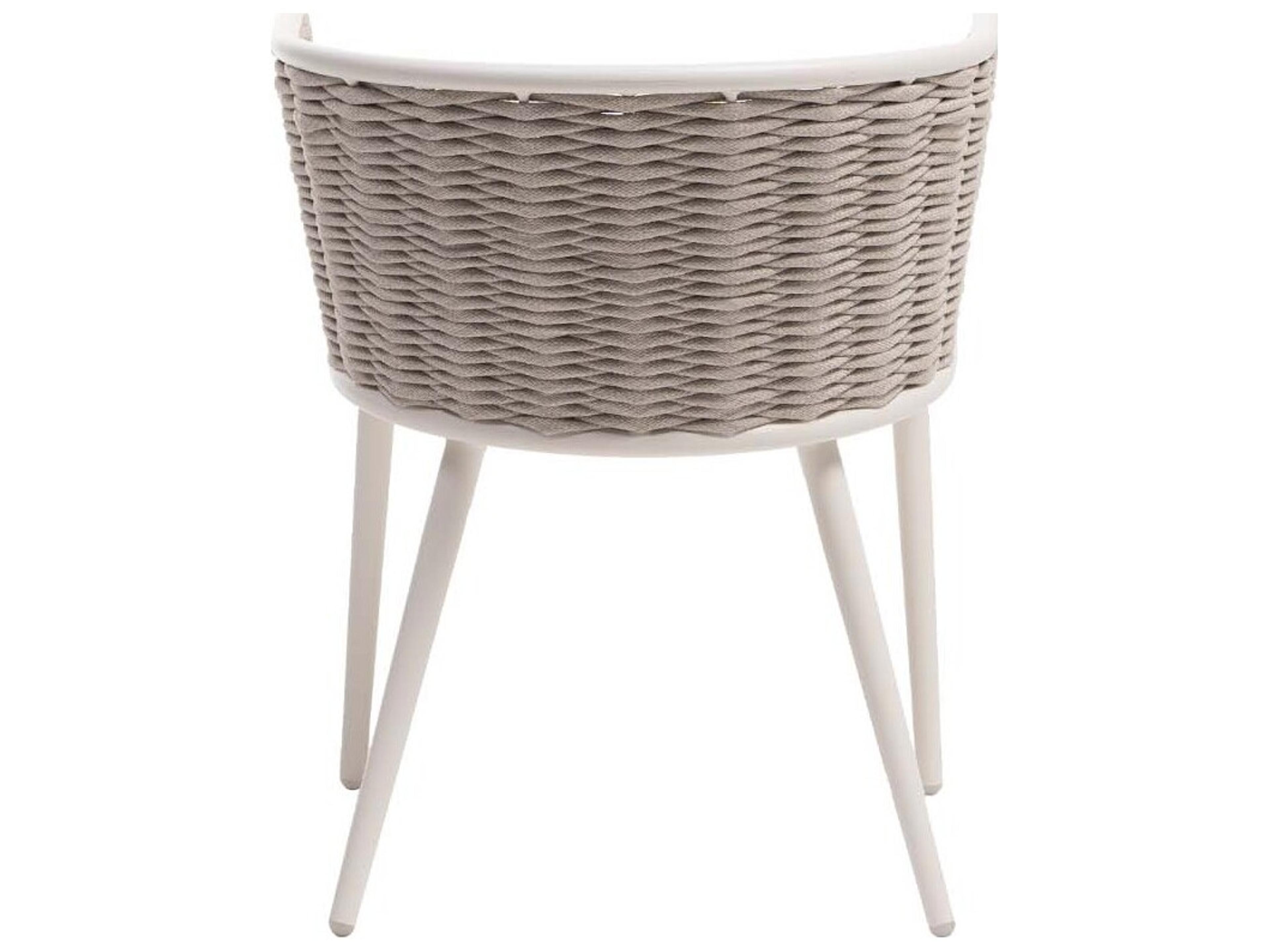 Ratana Diva Silver Snow Aluminum Cushion Dining Chair