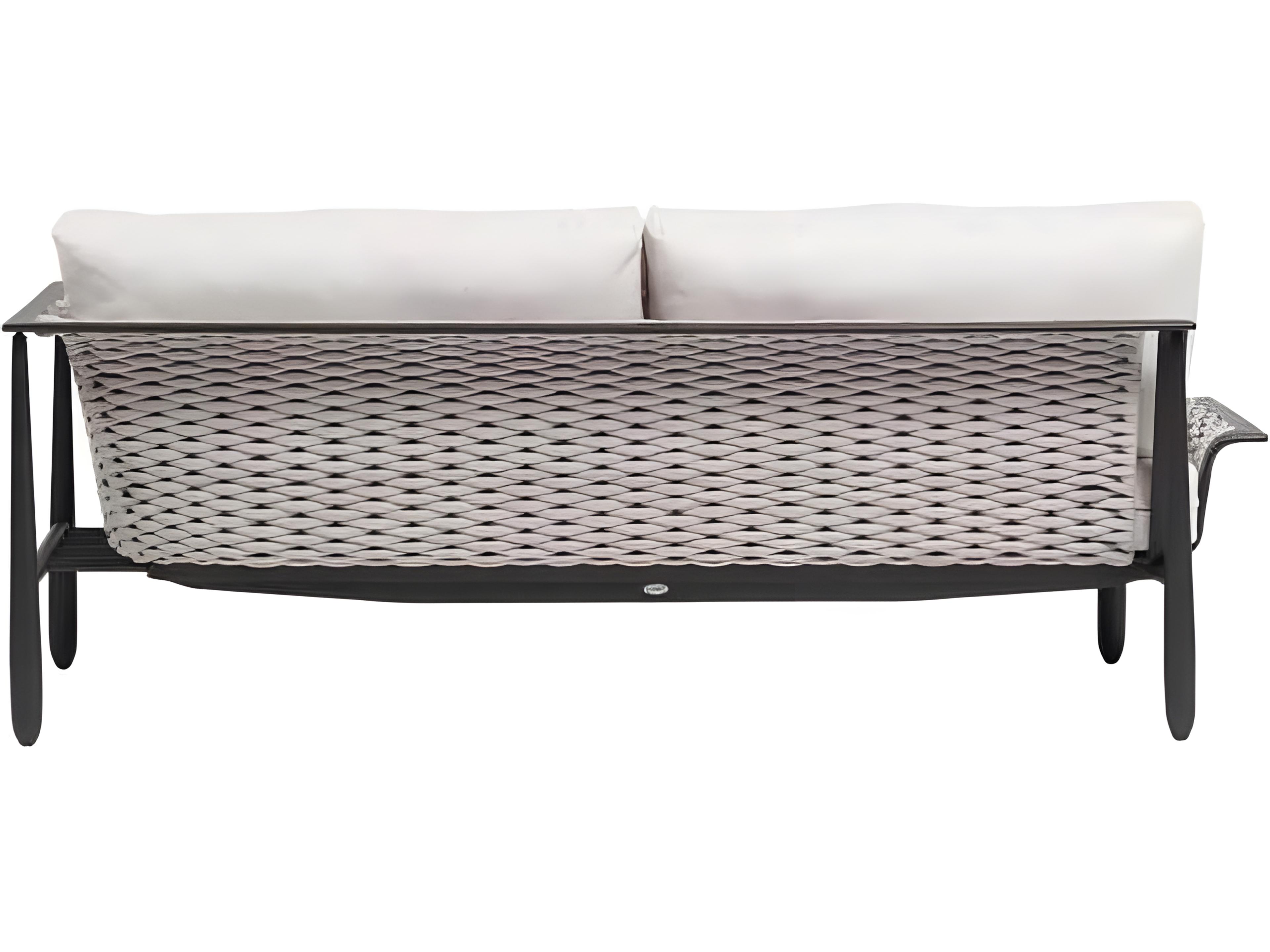 Ratana Diva Silver Graphite Aluminum Cushion Loveseat