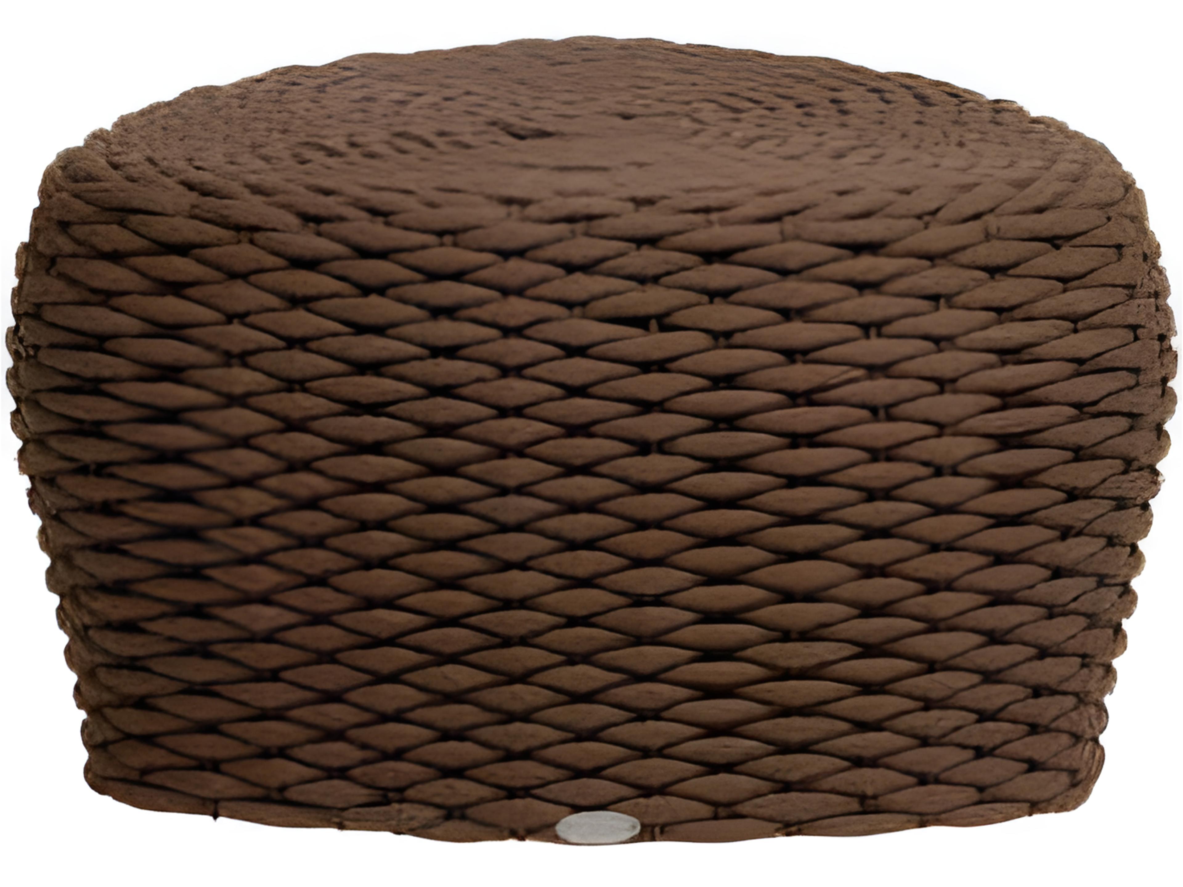 Ratana Roca Aluminum Strap Ottoman