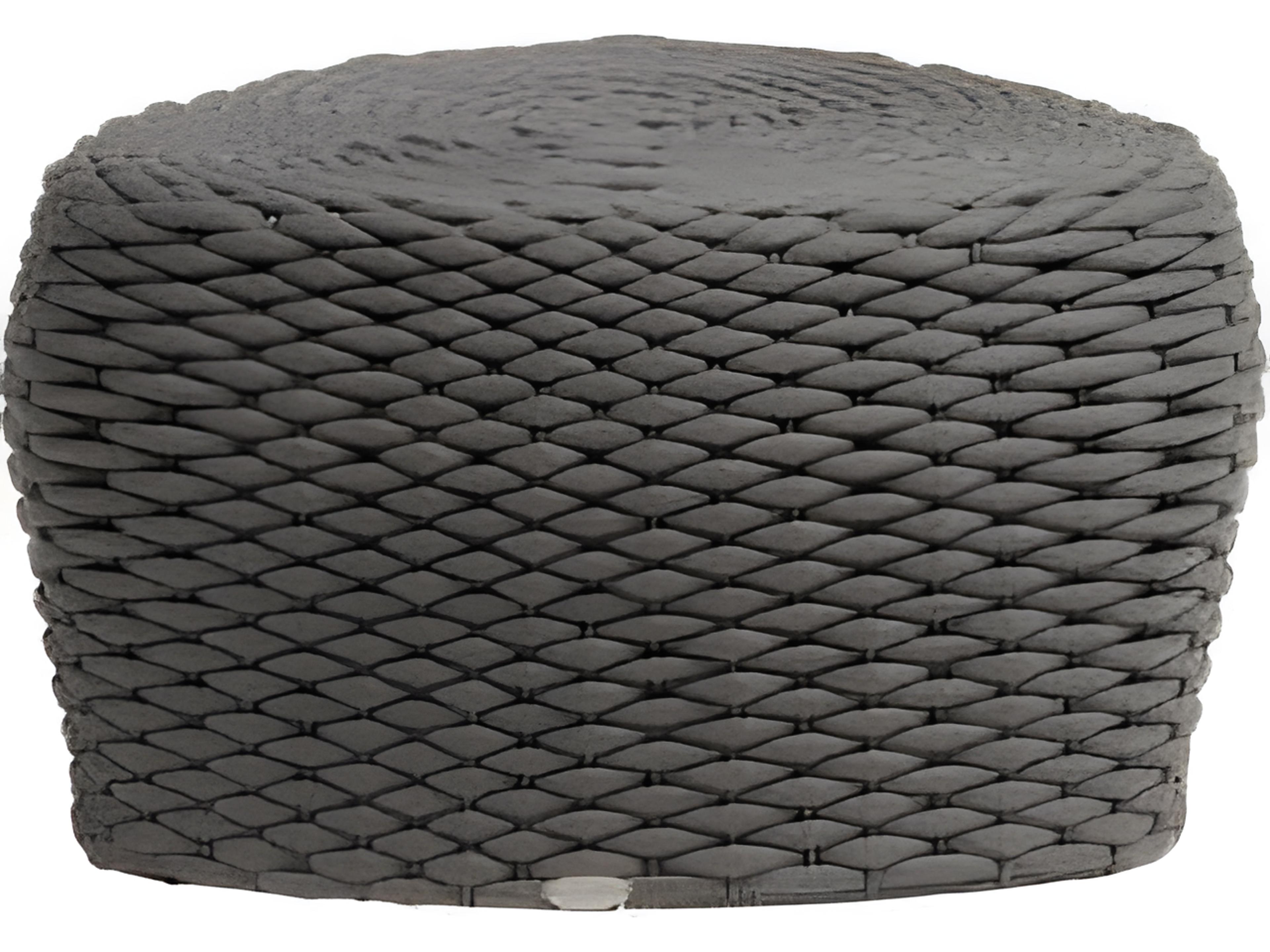 Ratana Roca Aluminum Strap Ottoman