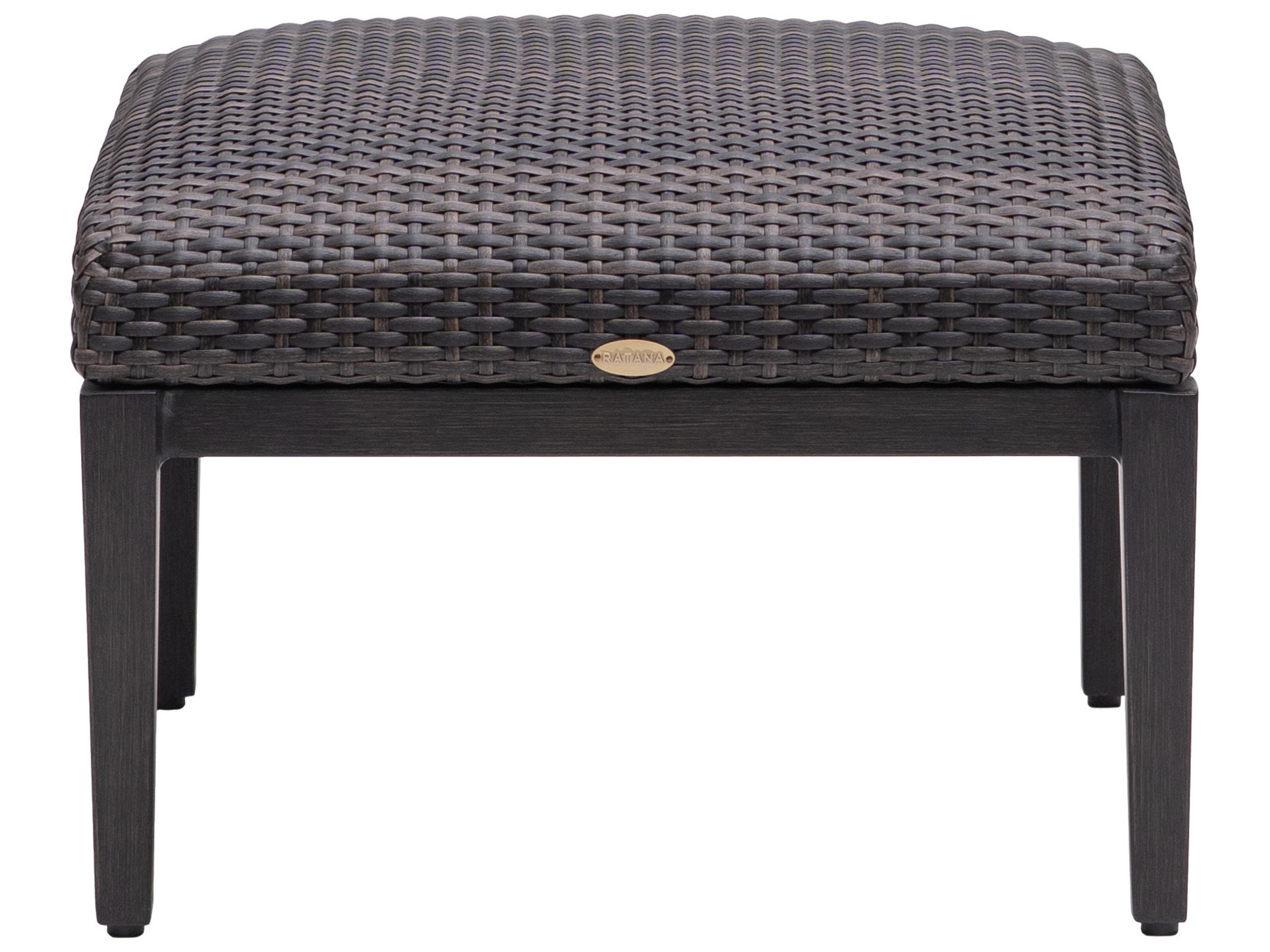 Ratana Cabo San Lucas Aluminum Wicker Ottoman