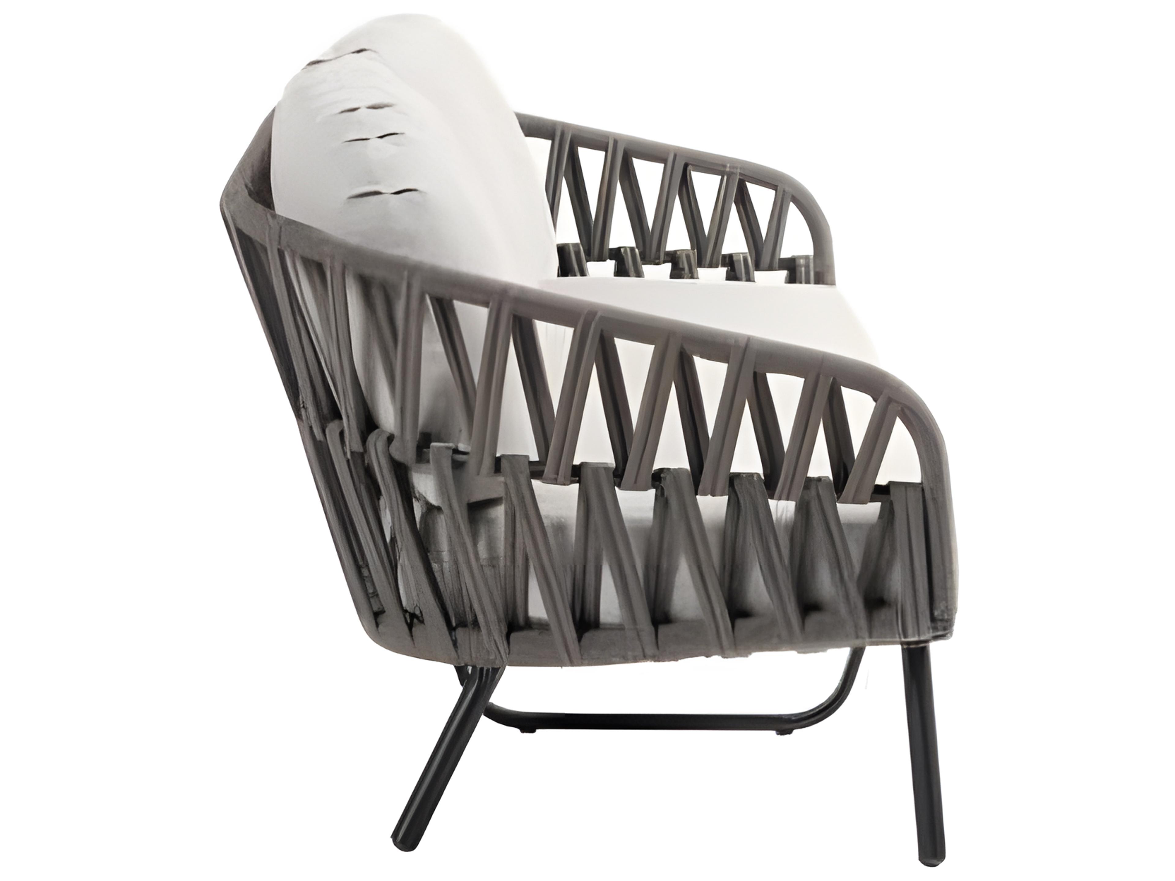 Ratana Hamptons Silver Diva Night Aluminum Cushion Sofa