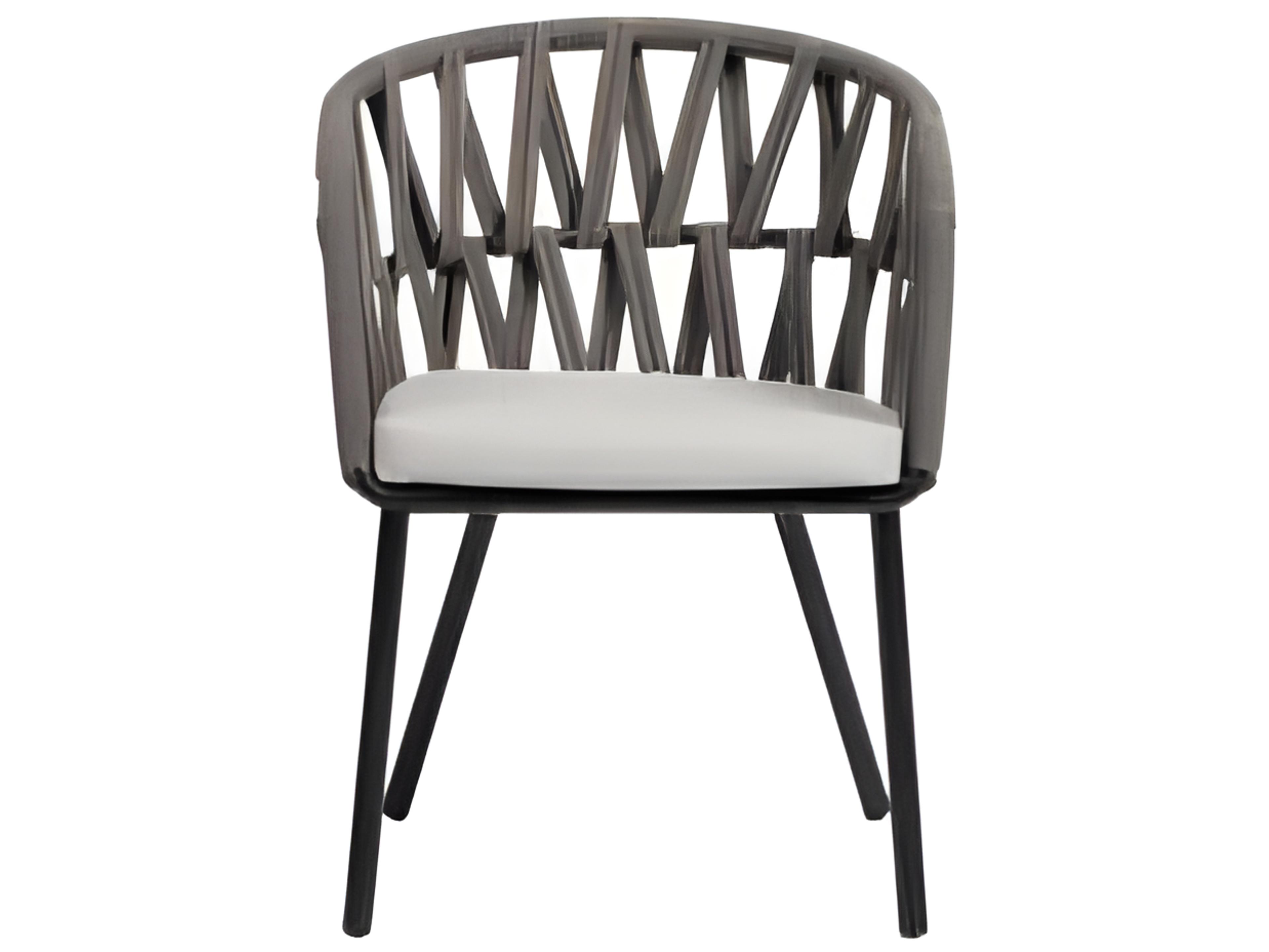 Ratana Hamptons Silver Diva Night Aluminum Cushion Dining Chair