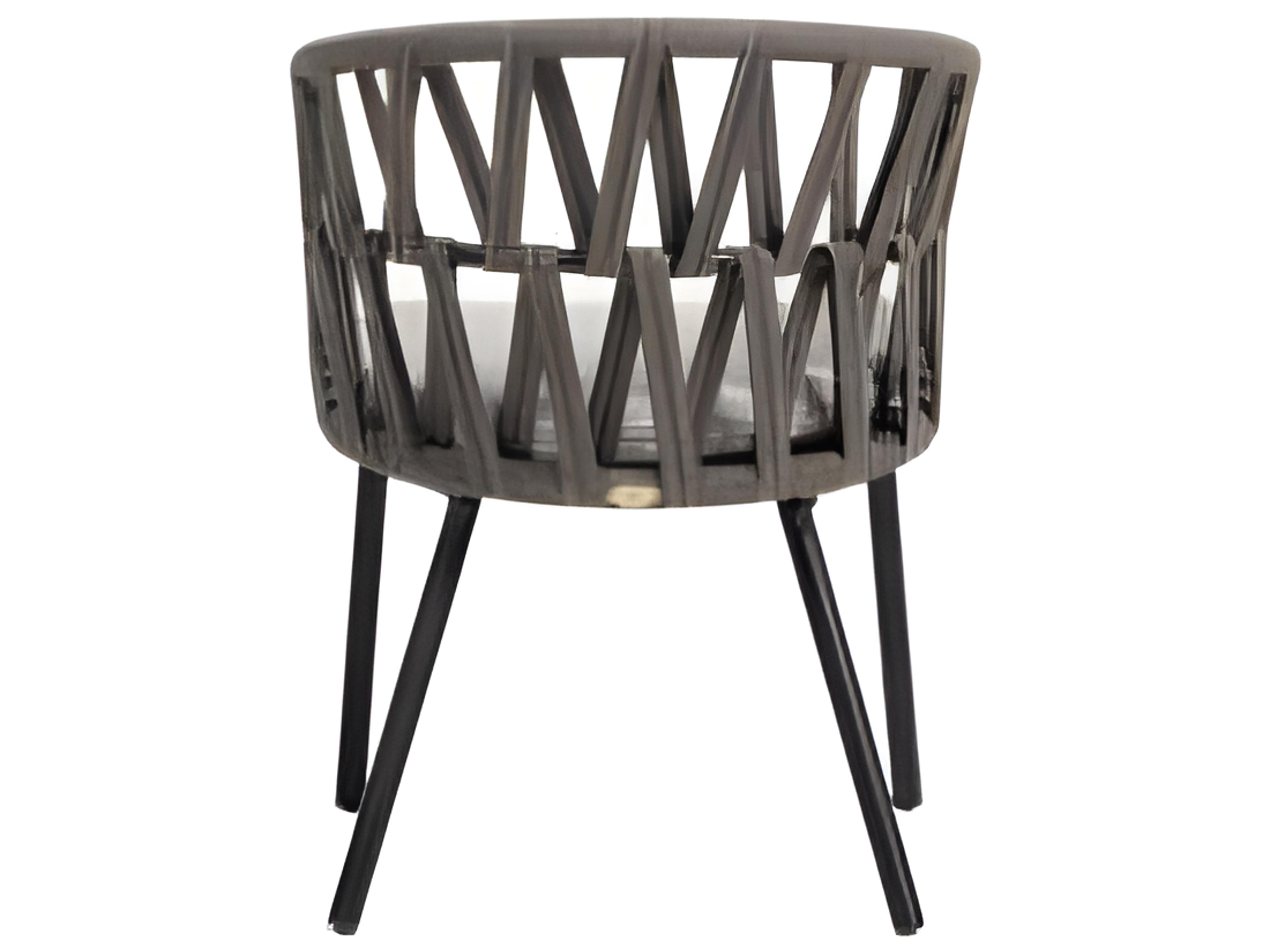 Ratana Hamptons Silver Diva Night Aluminum Cushion Dining Chair