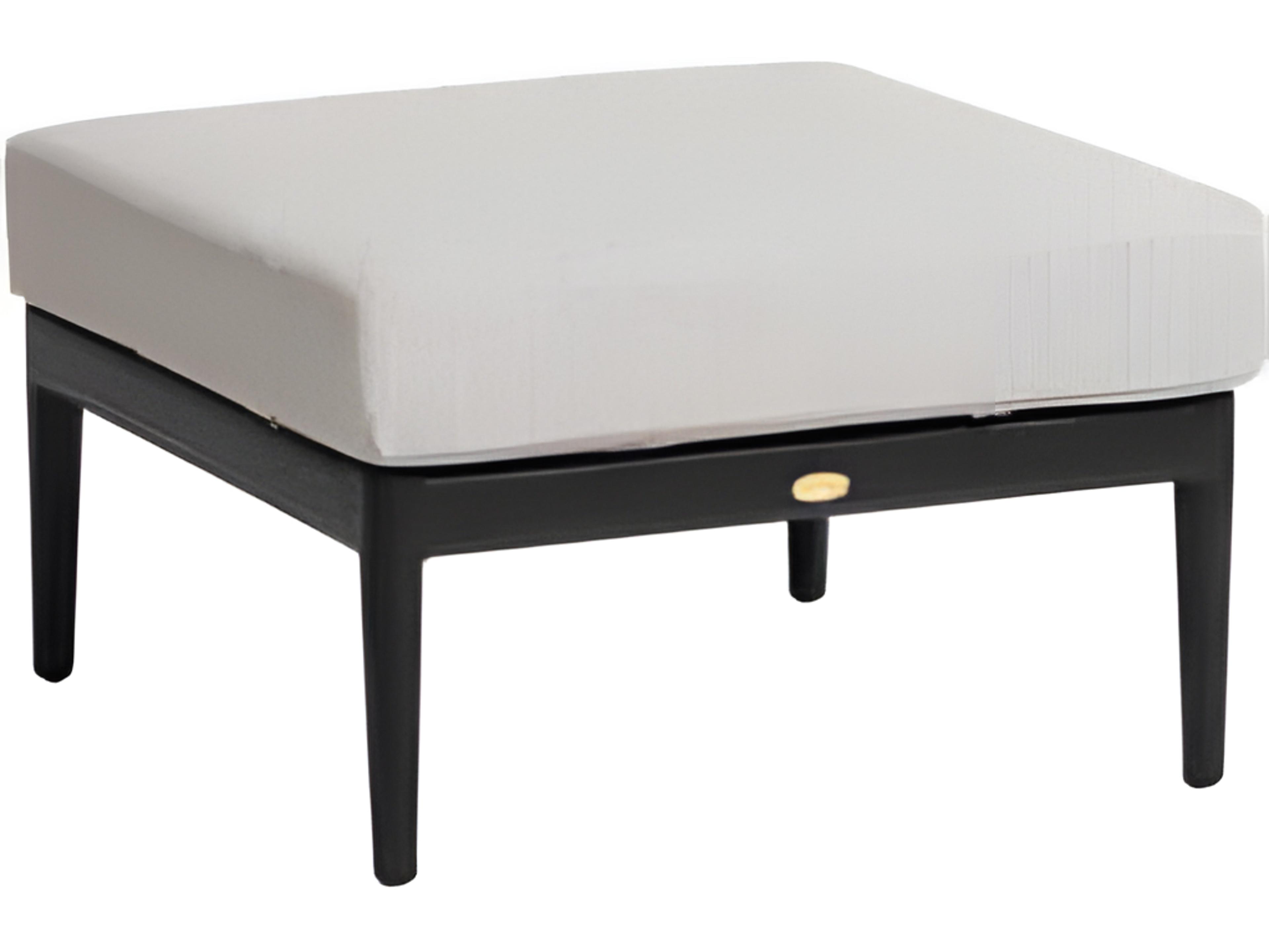 Hamptons Silver Diva Night Aluminum Cushion Ottoman