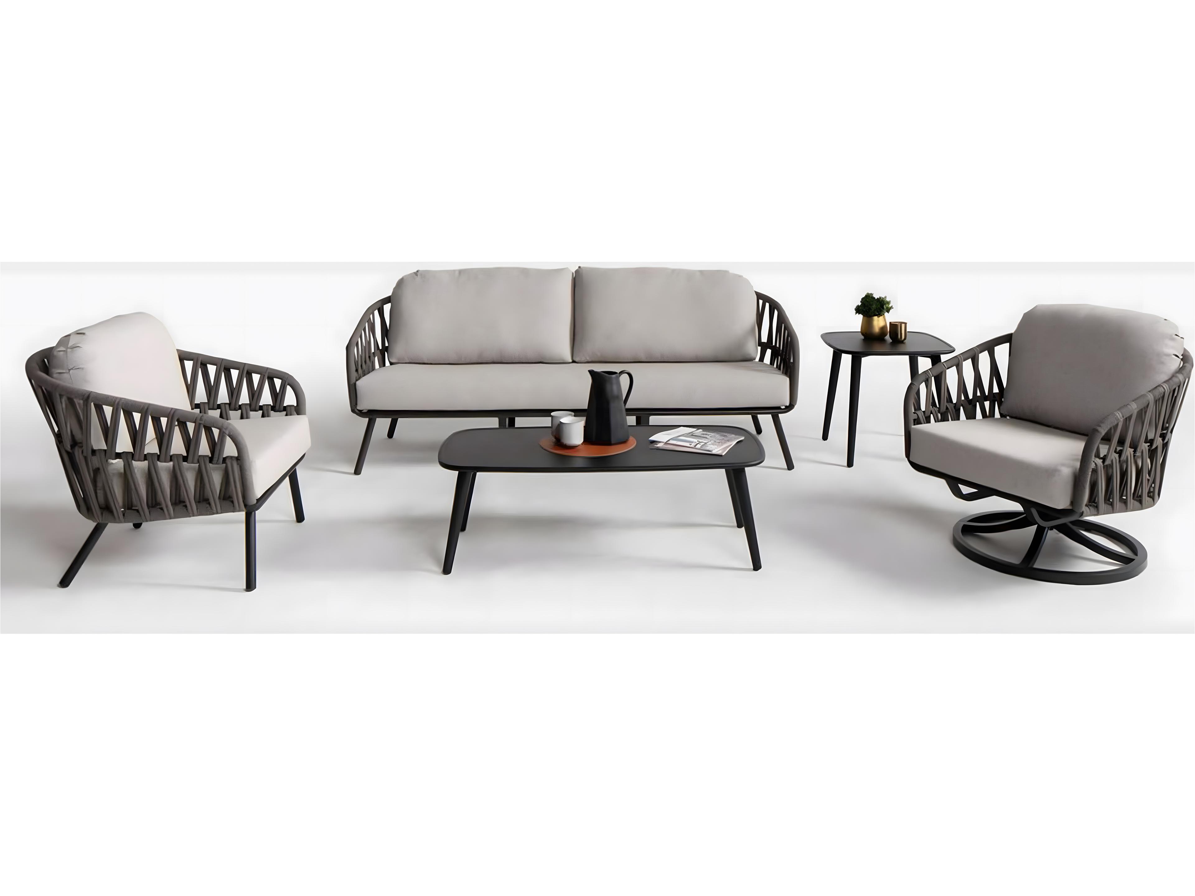 Ratana Hamptons Silver Diva Night Aluminum Cushion Lounge Chair