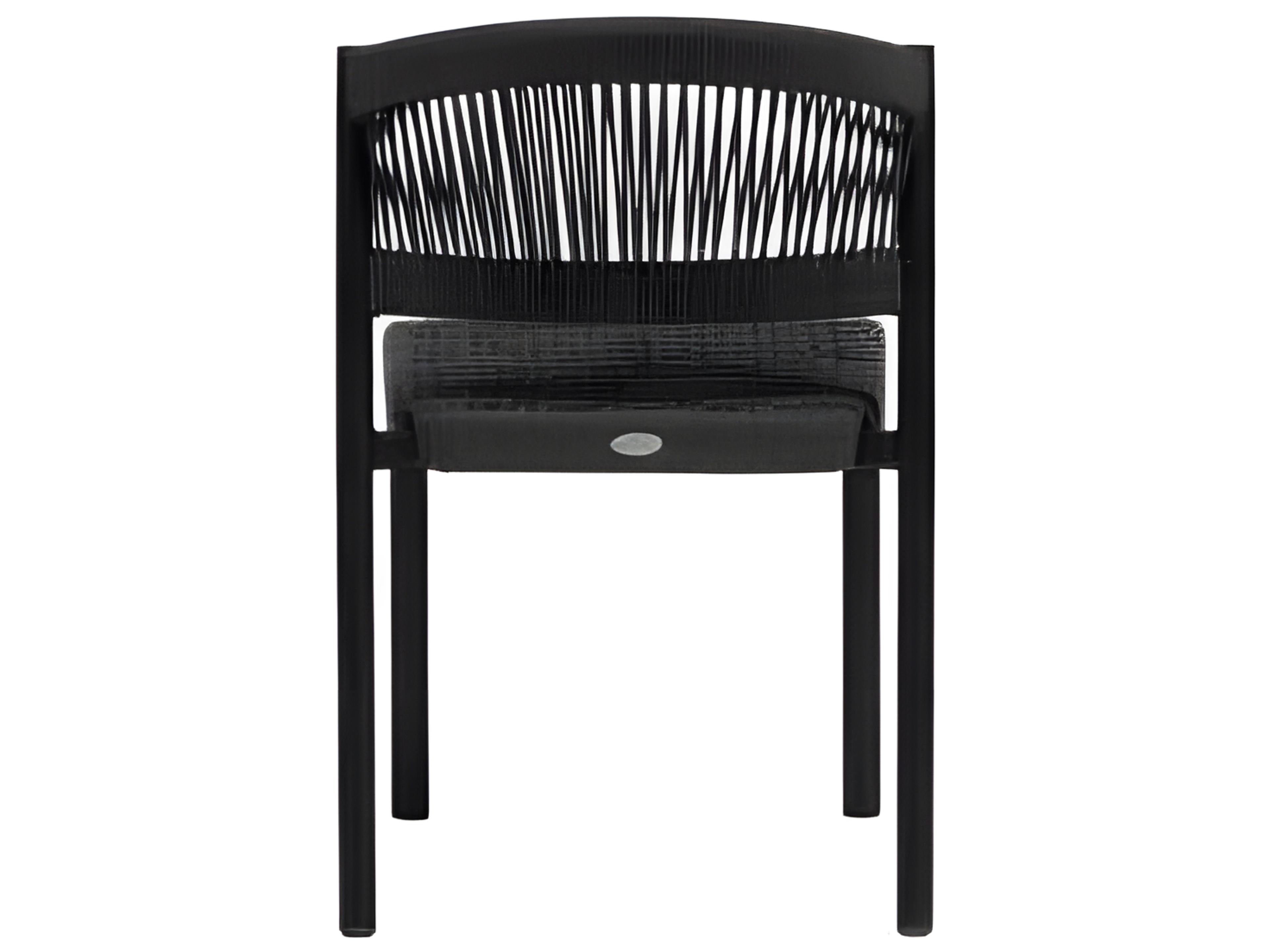 Ratana Naples Silver Diva Night Aluminum Strap Dining Chair