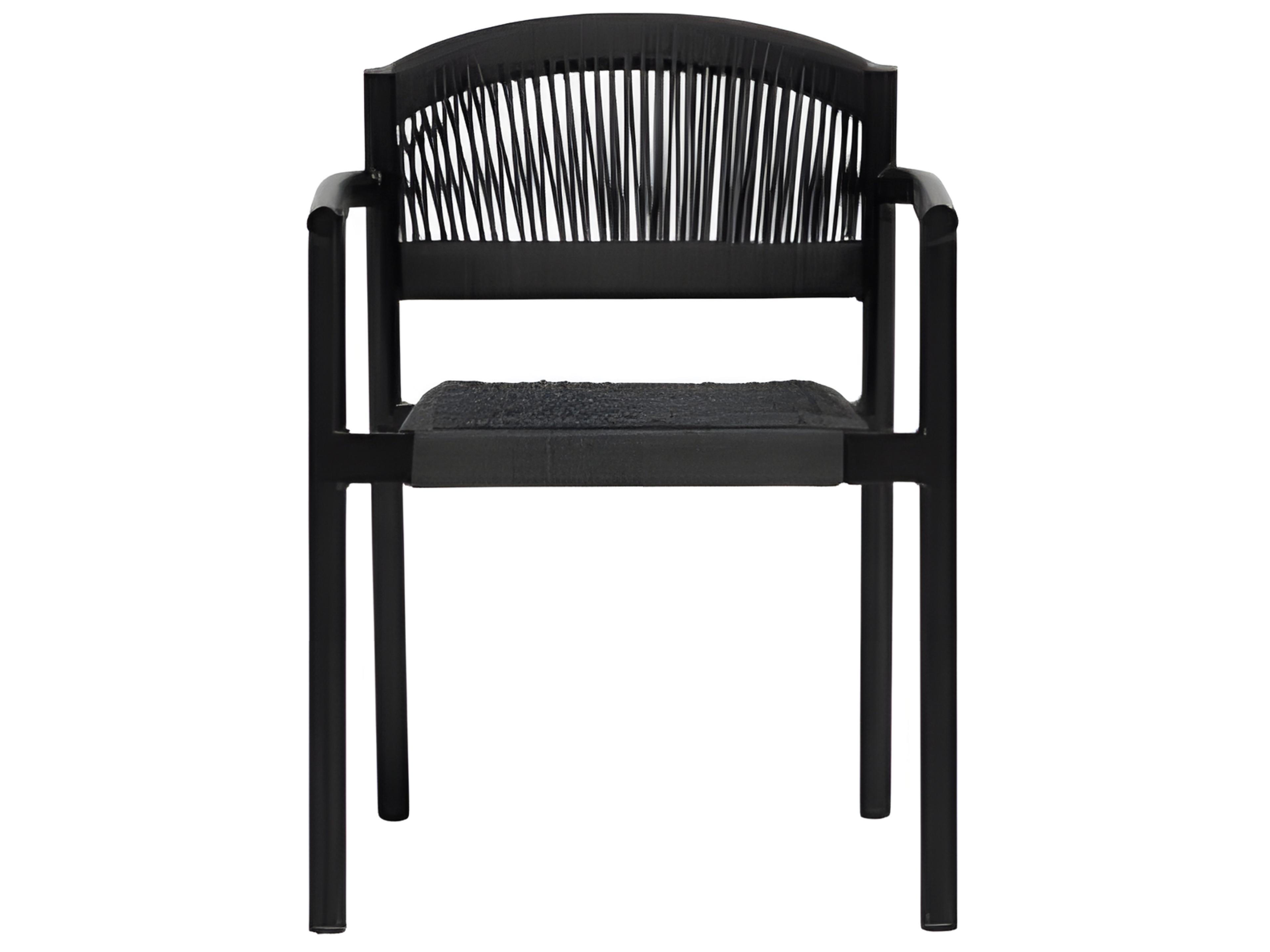 Ratana Naples Silver Diva Night Aluminum Strap Dining Chair