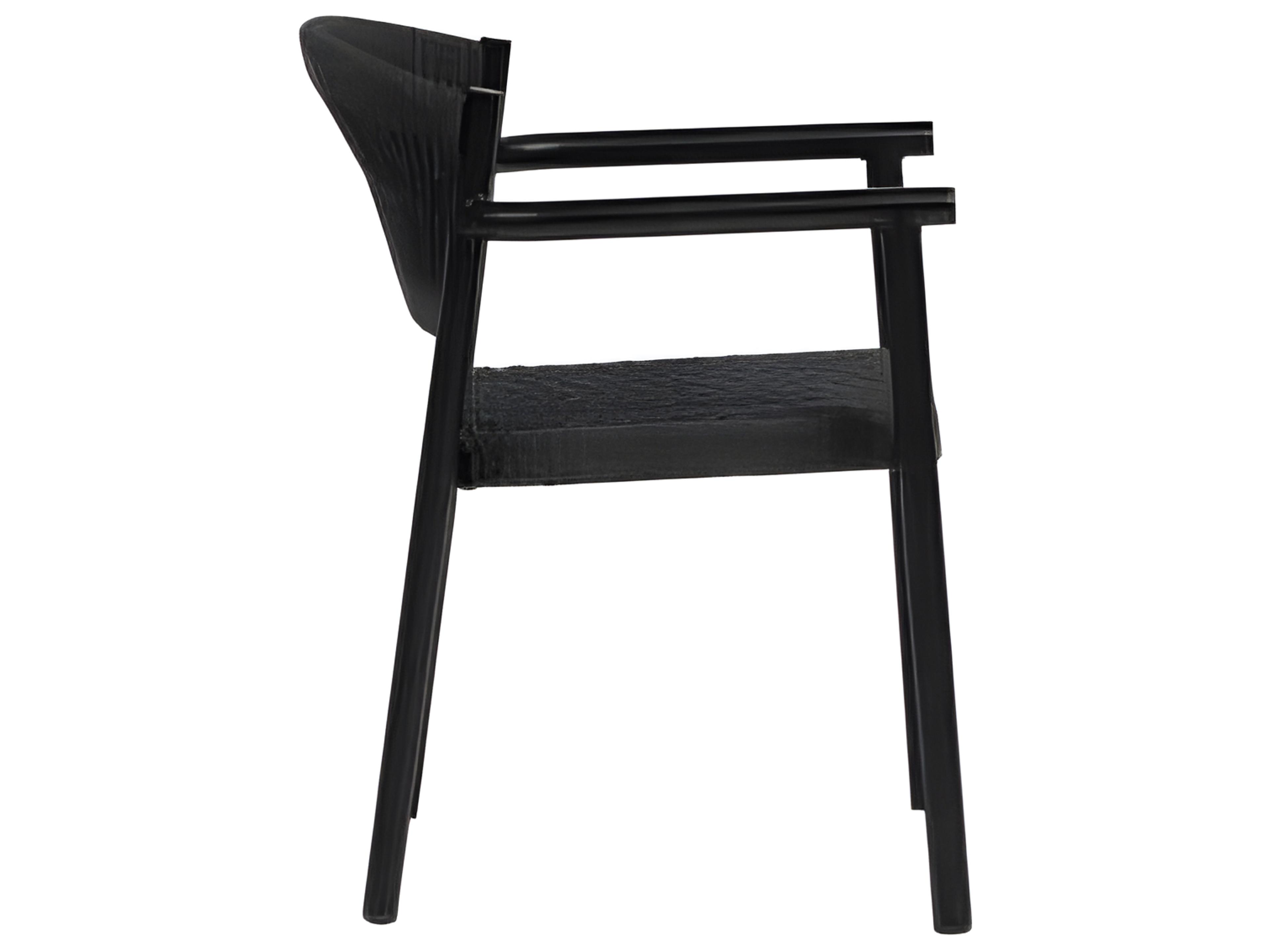 Ratana Naples Silver Diva Night Aluminum Strap Dining Chair