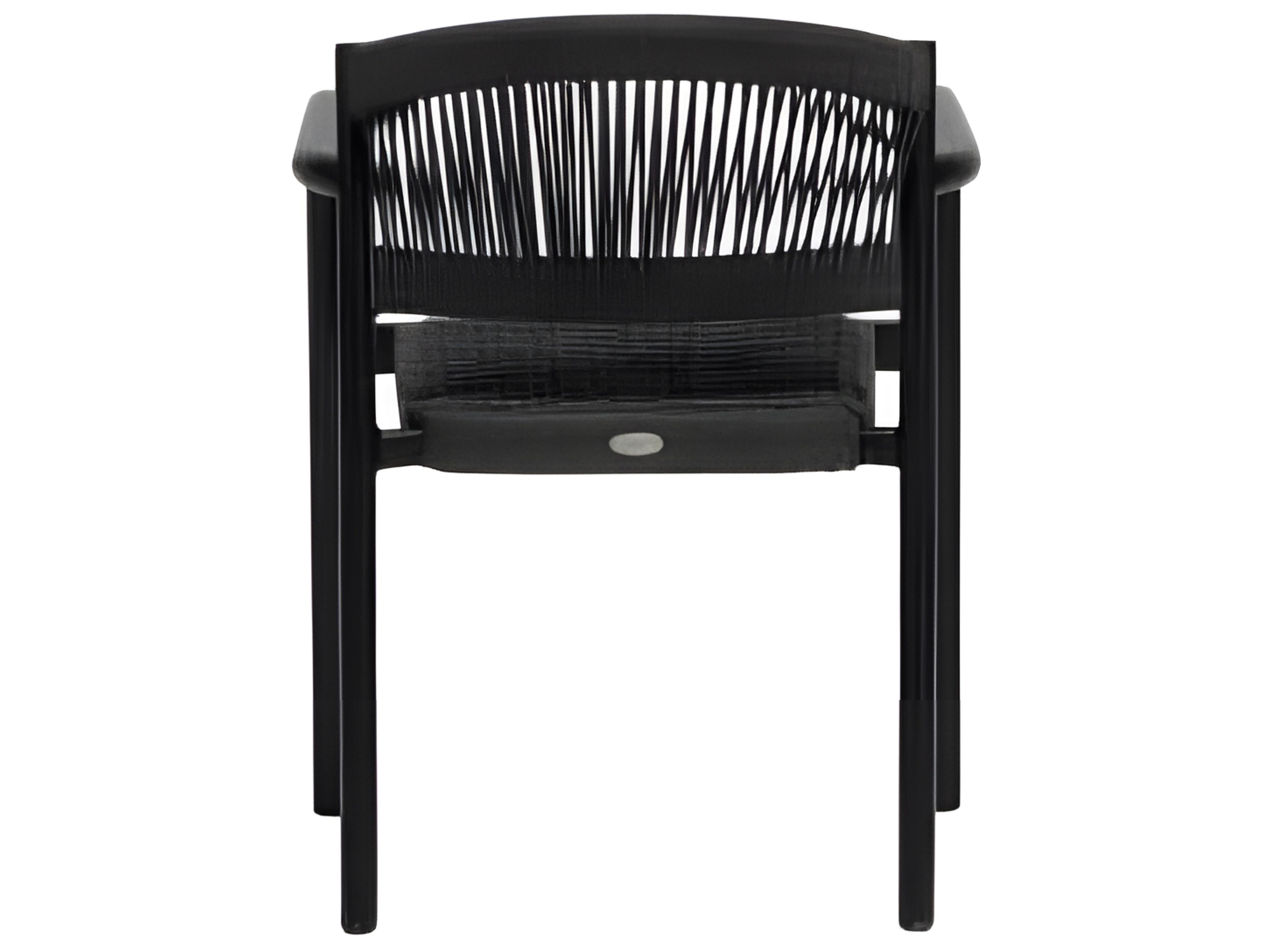 Ratana Naples Silver Diva Night Aluminum Strap Dining Chair