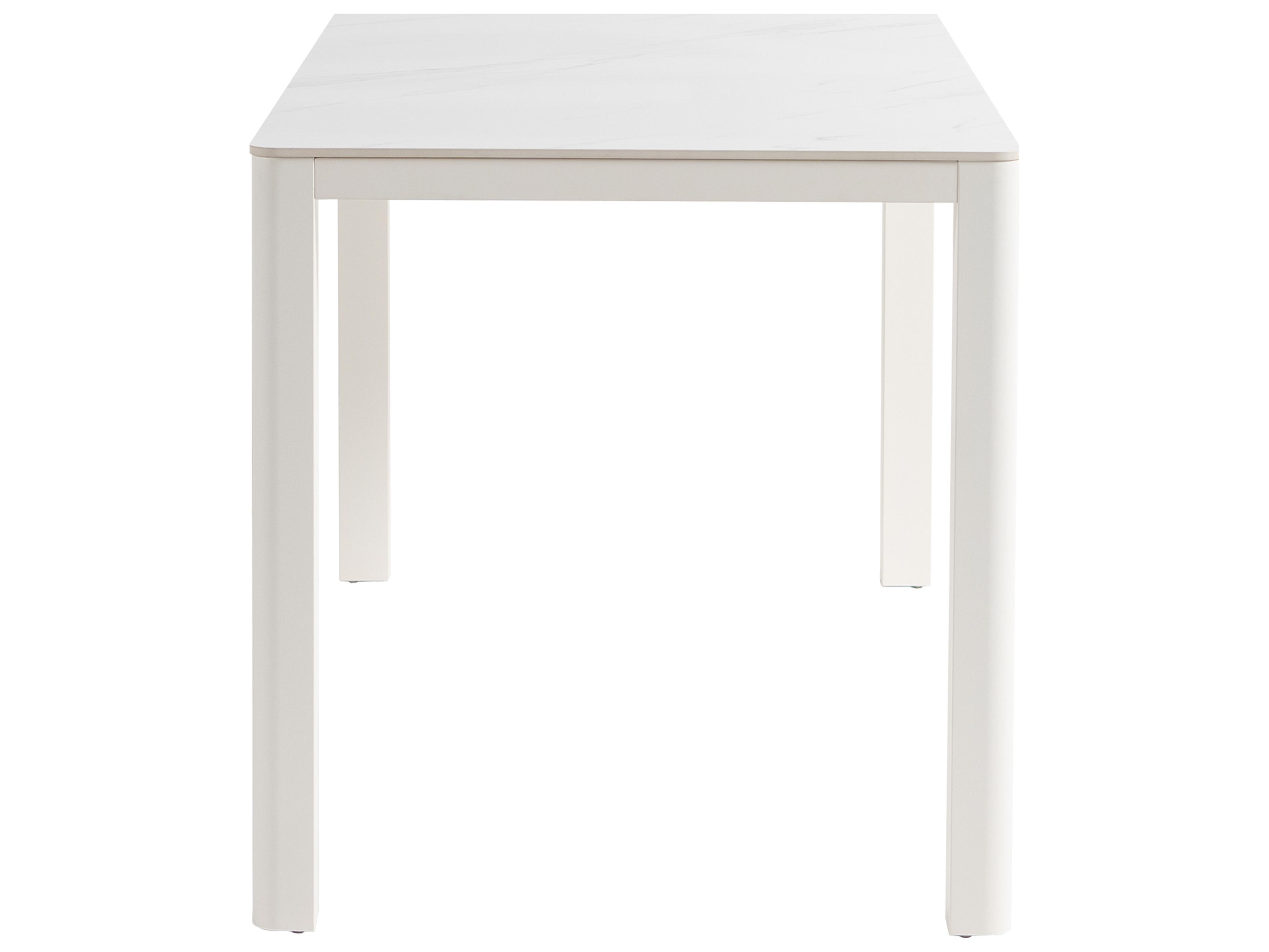 Ratana Hampshire Tables Aluminum Rectangular Umbrella Hole Counter Table