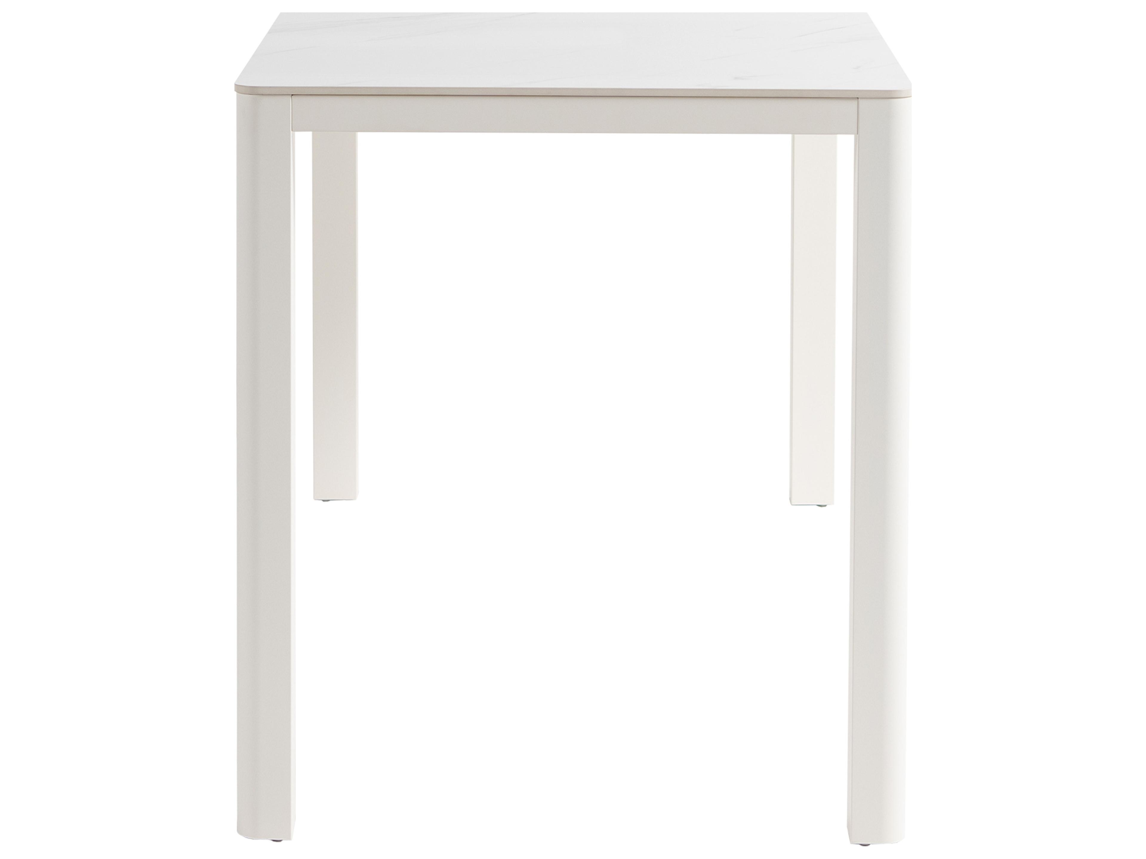 Ratana Hampshire Tables Aluminum Rectangular Umbrella Hole Bar Table
