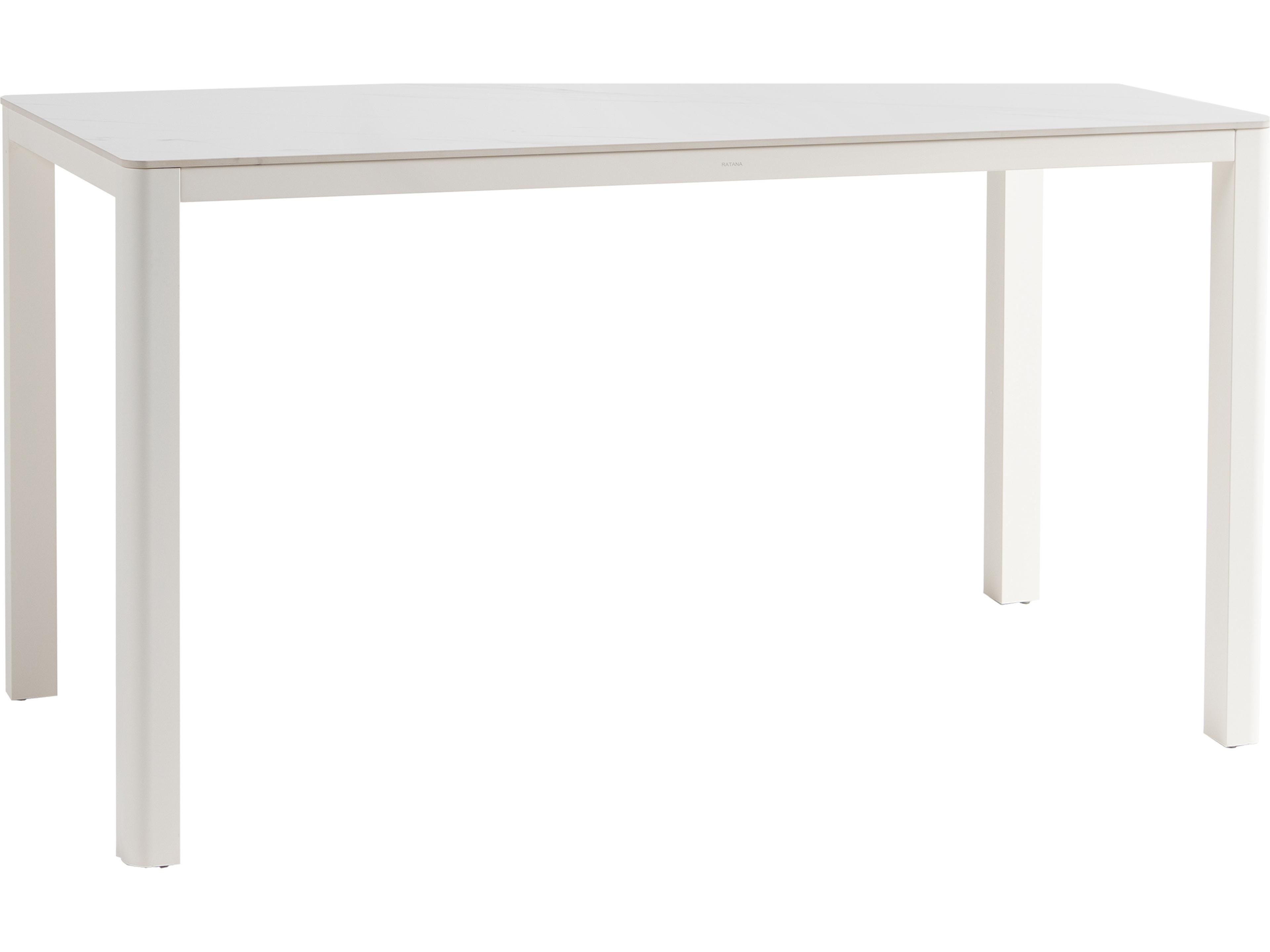 Hampshire Tables Aluminum Rectangular Umbrella Hole Bar Table