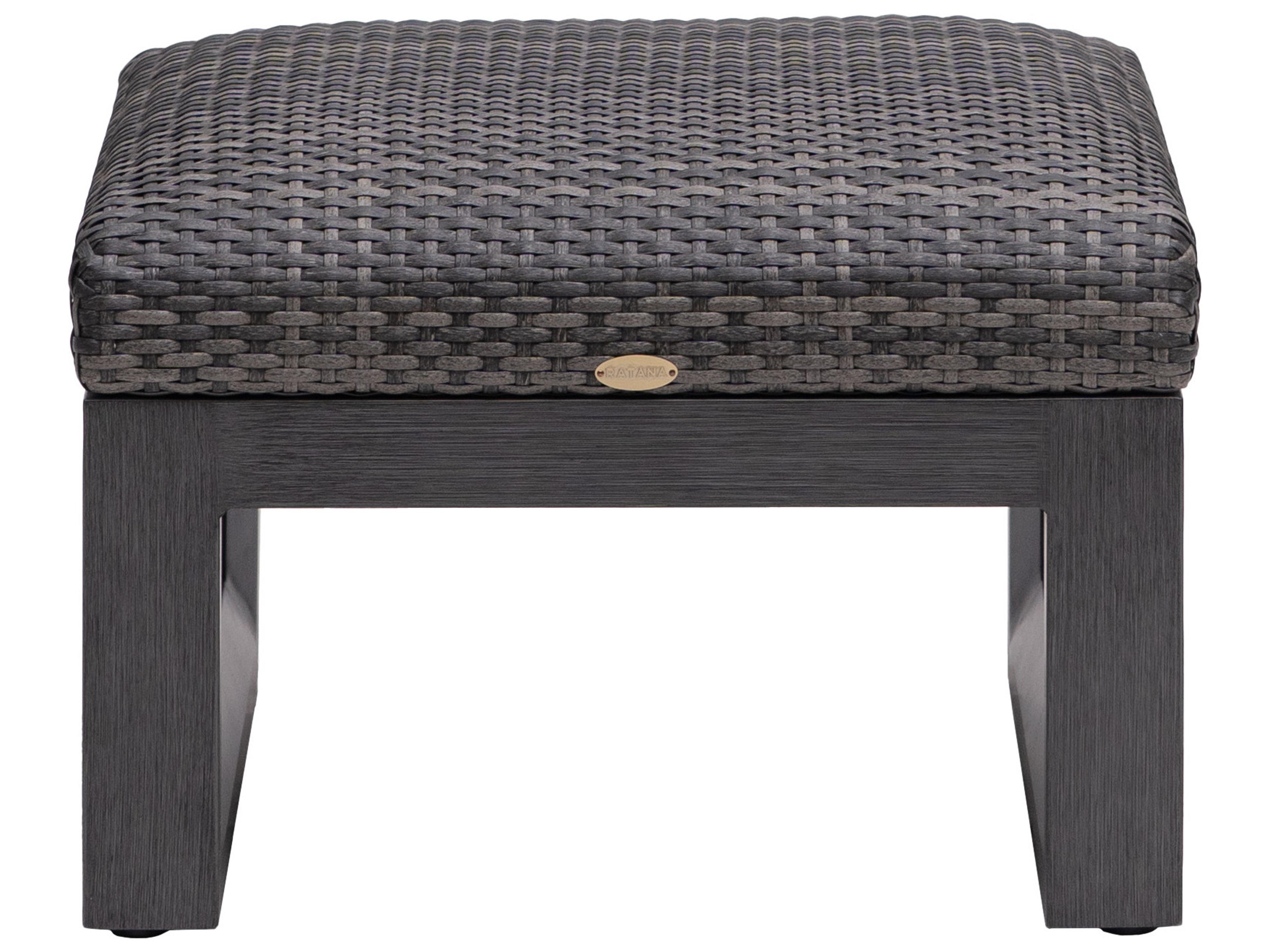 Ratana Bergen Aluminum Wicker Ottoman