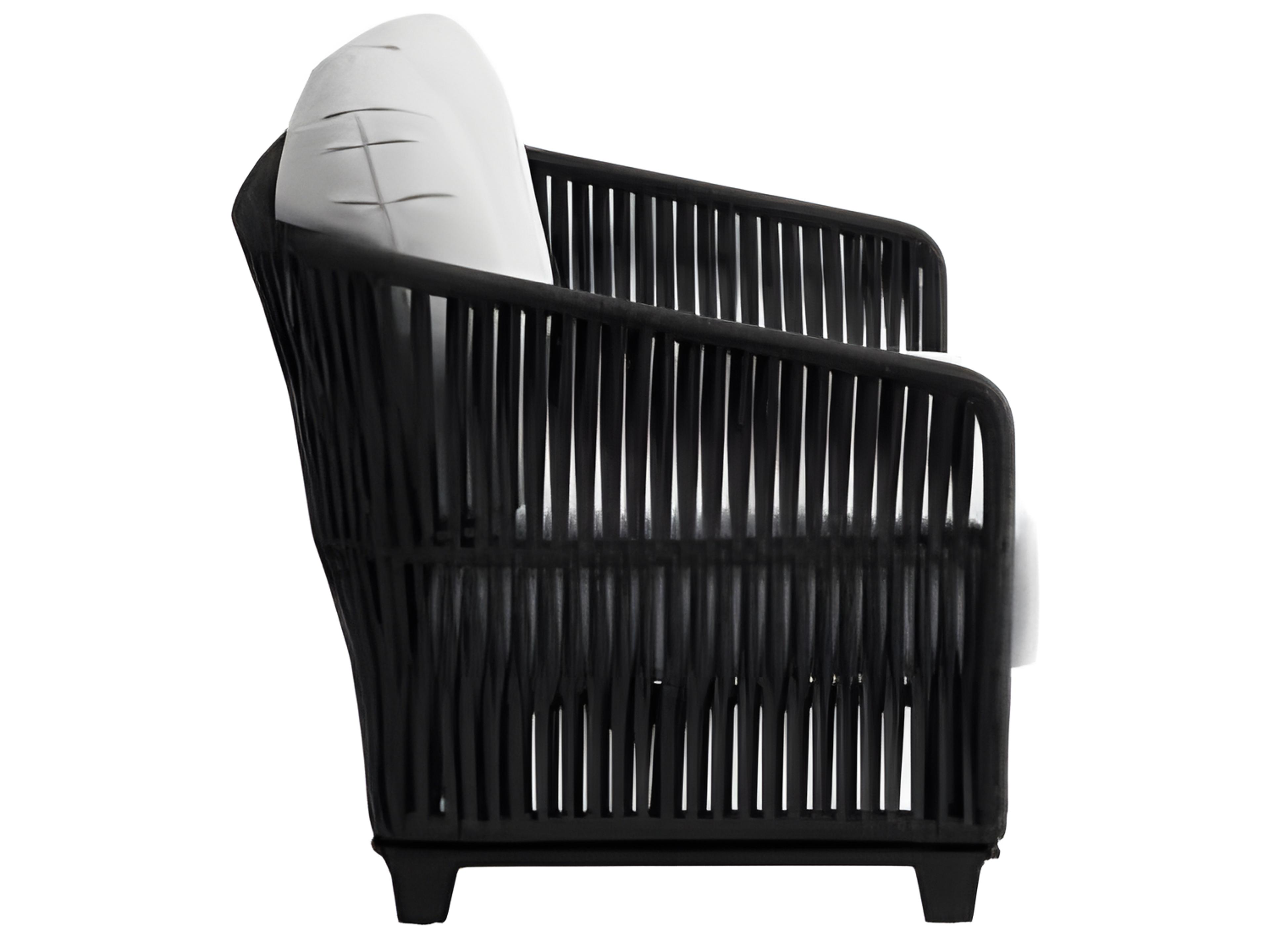 Ratana Gemelli Silver Diva Night Aluminum Cushion Loveseat