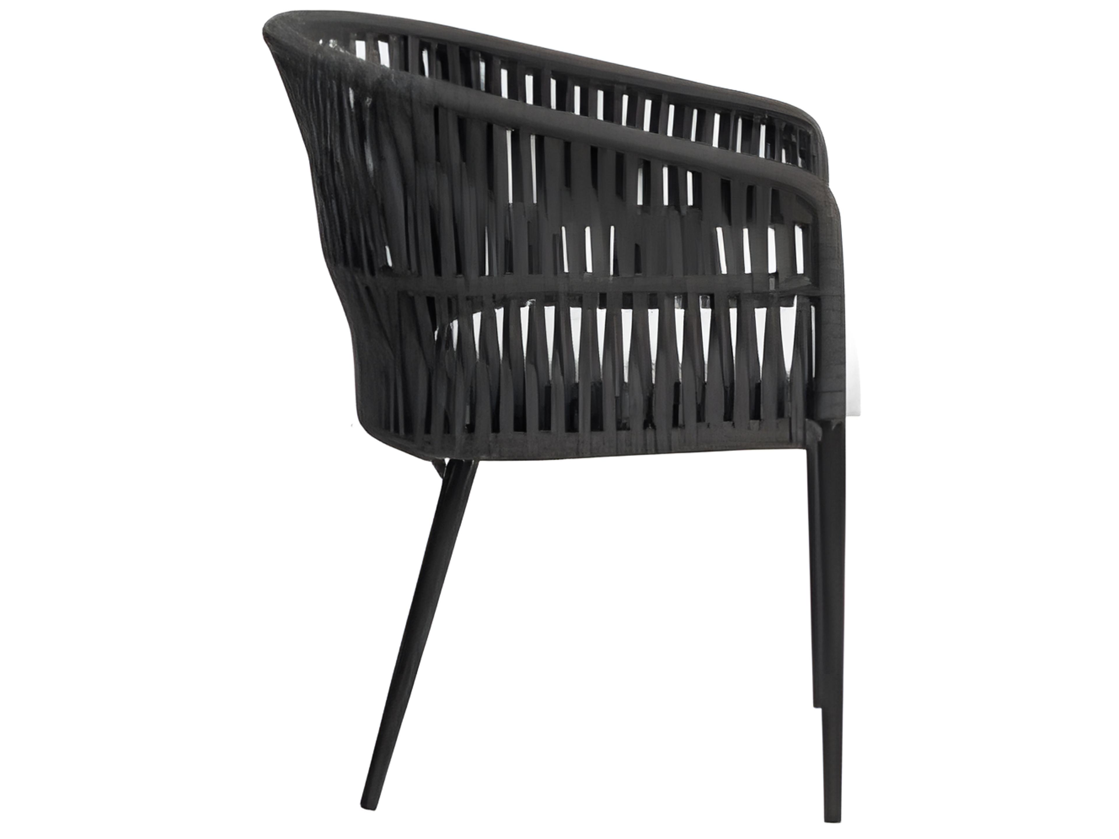 Ratana Gemelli Silver Diva Night Aluminum Cushion Dining Chair