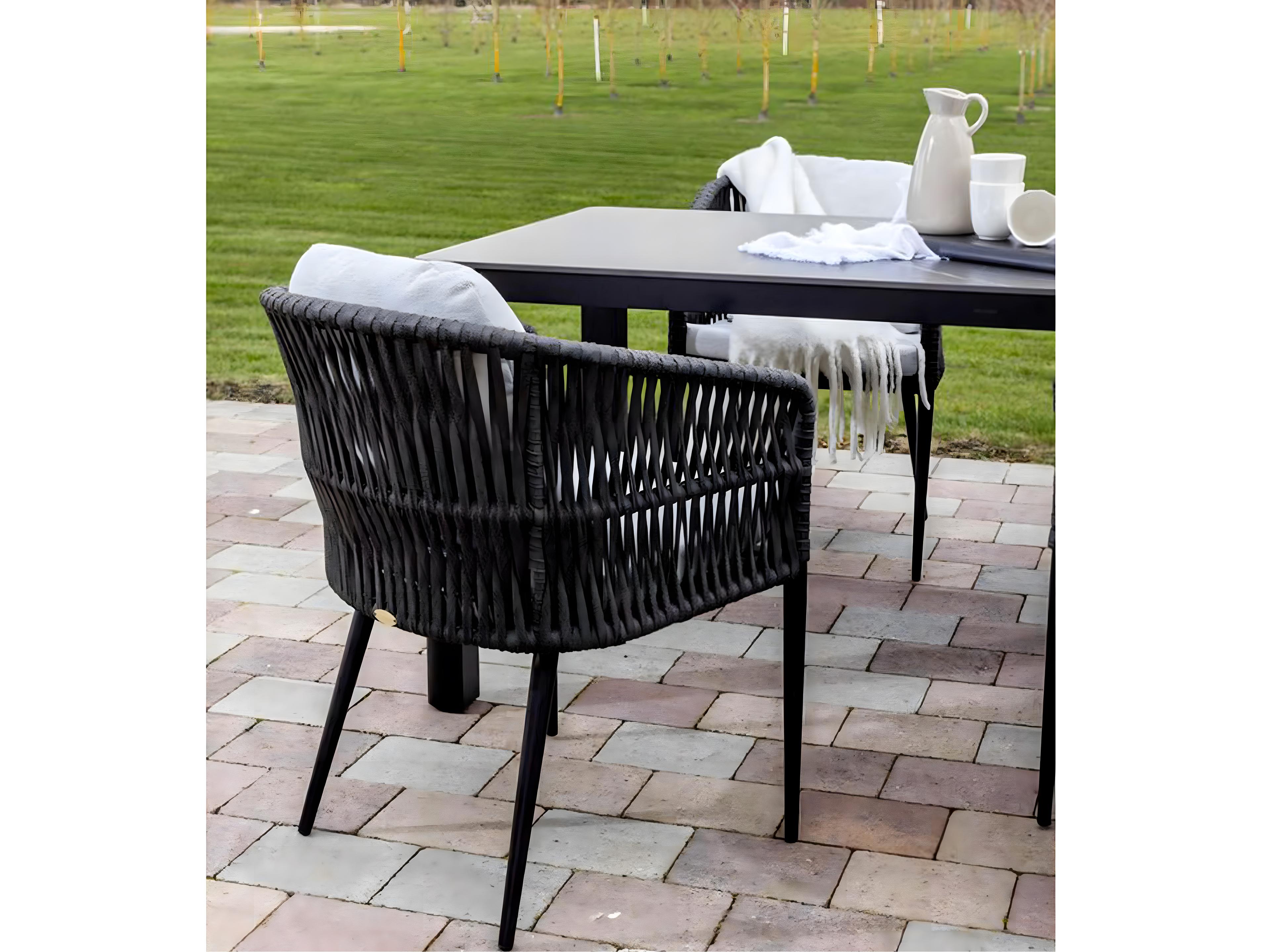 Ratana Gemelli Silver Diva Night Aluminum Cushion Dining Chair