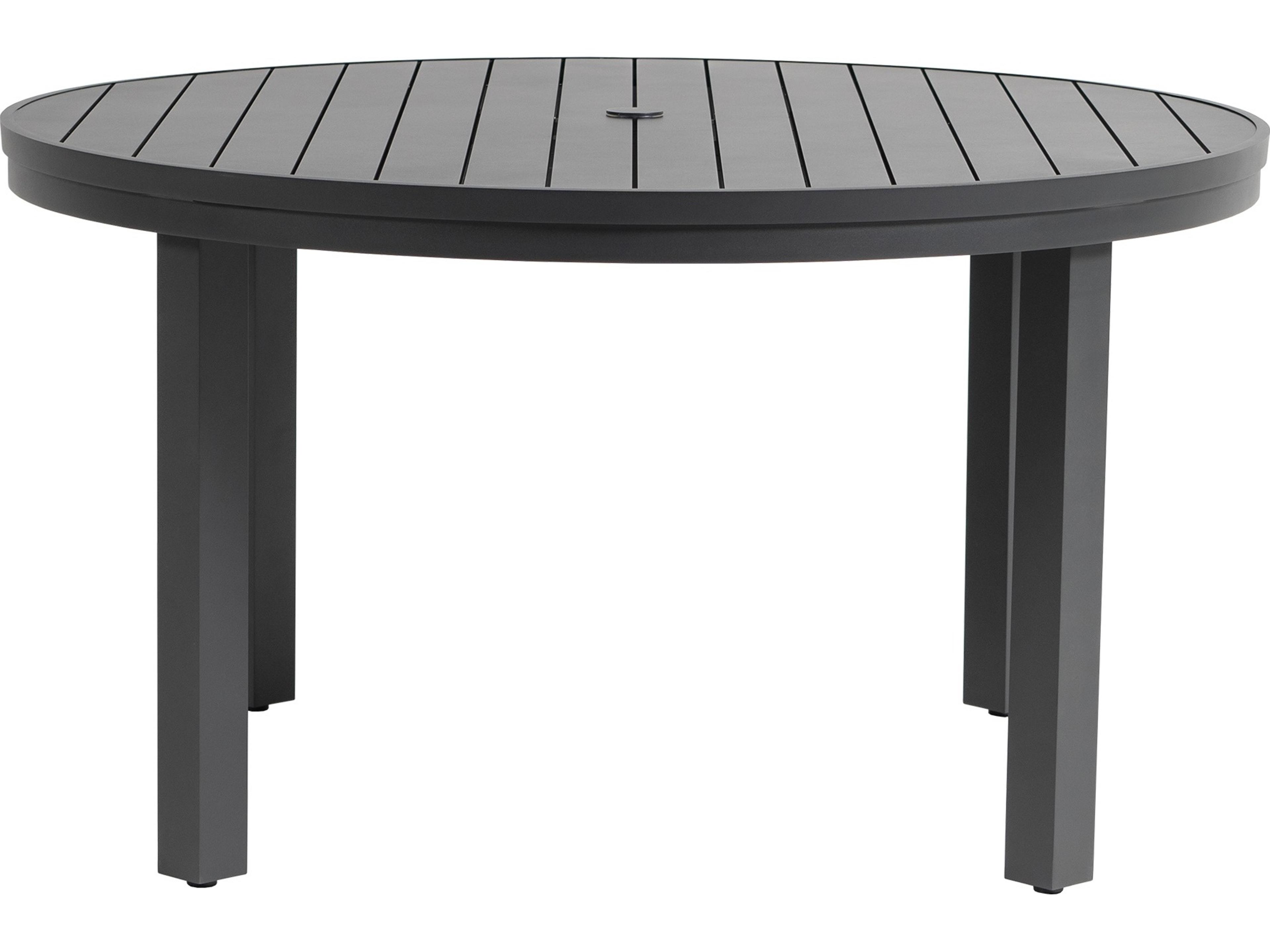 Ratana Vienna Aluminum Round Umbrella Hole Dining Table