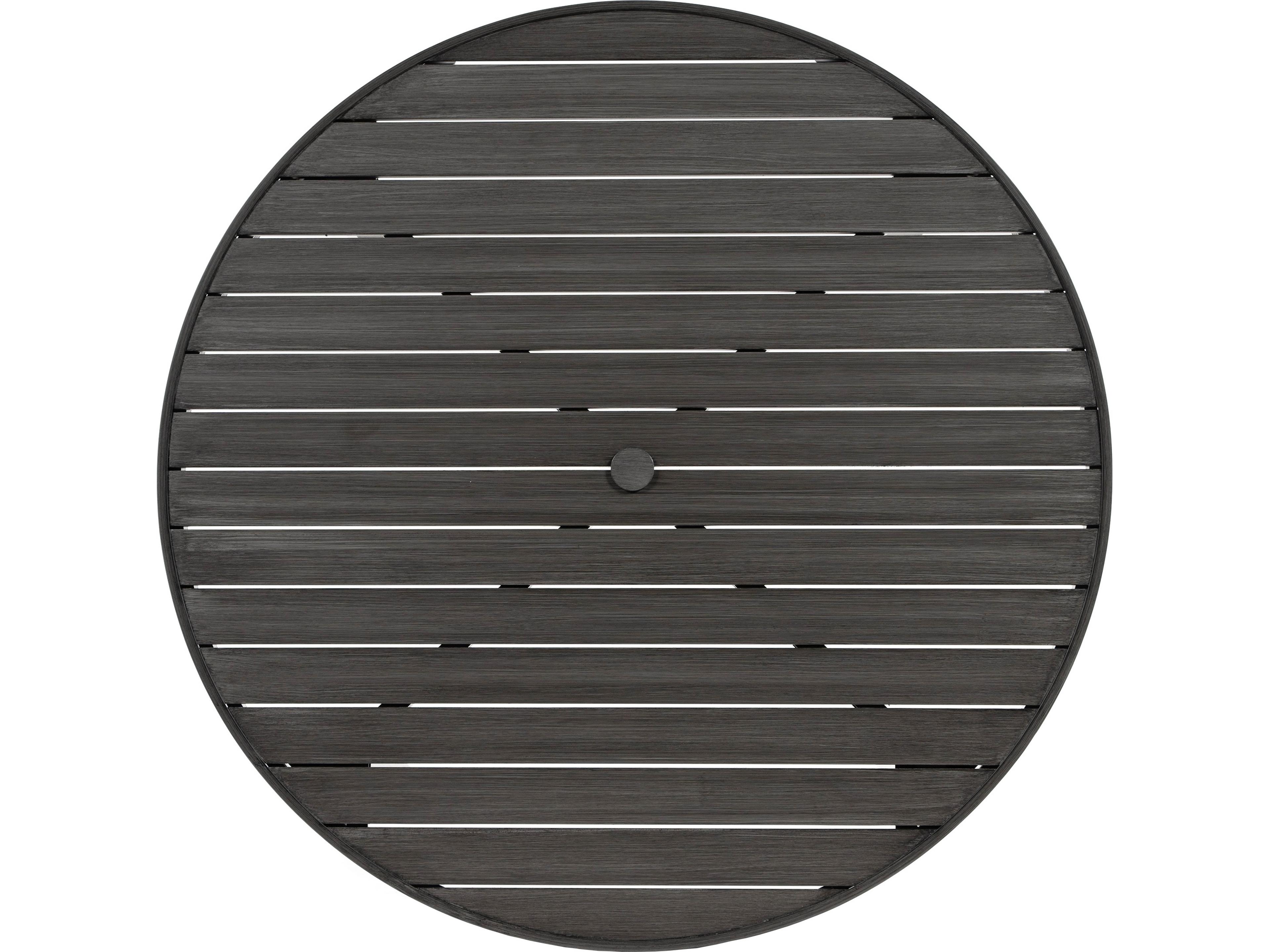 Ratana Oasis Aluminum Round Umbrella Hole Dining Table