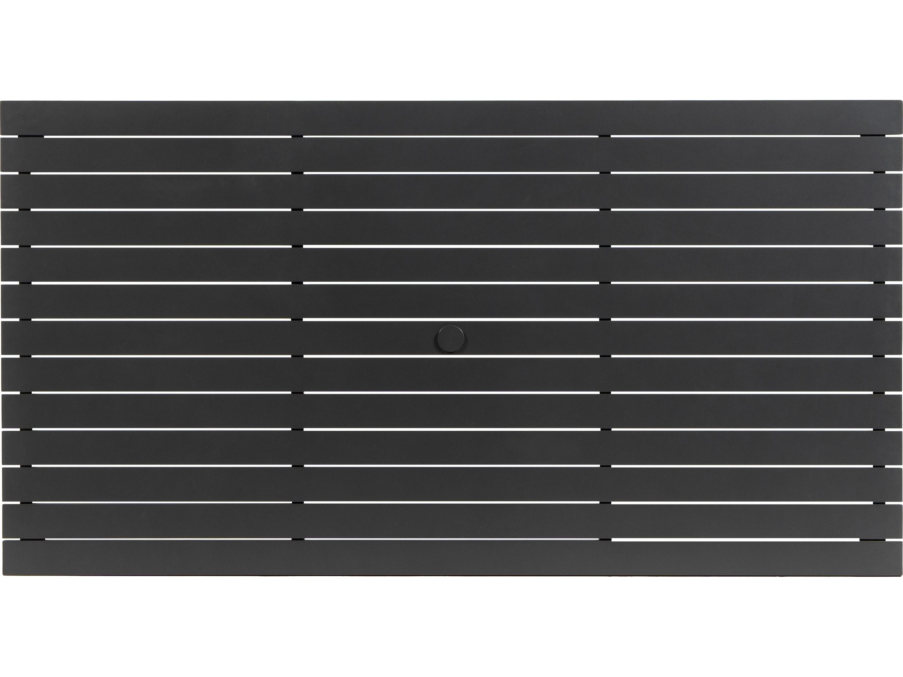 Ratana Vienna Aluminum Rectangular Umbrella Hole Dining Table