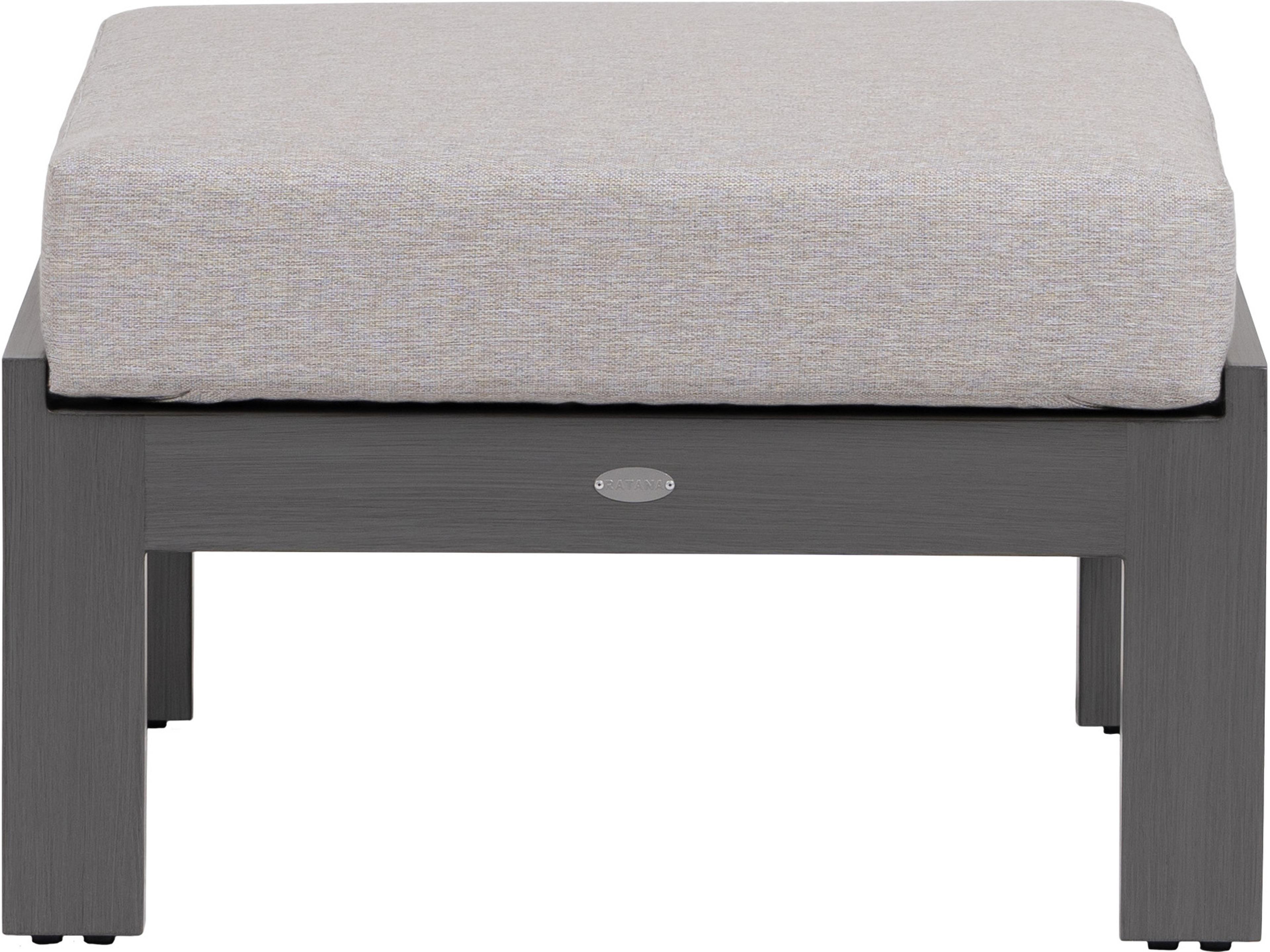 Oasis Aluminum Cushion Ottoman