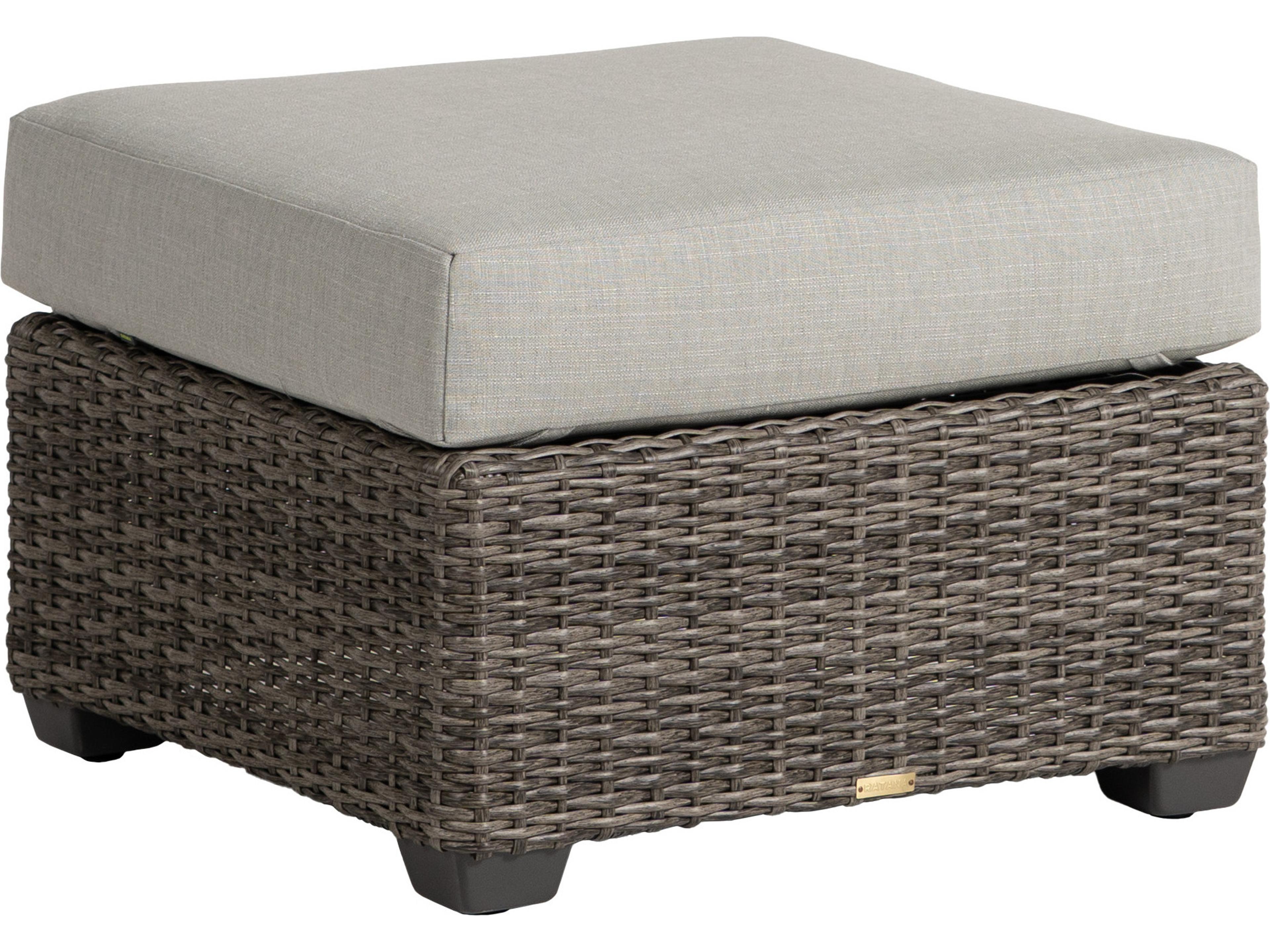 Coral Gables Aluminum Wicker Ottoman