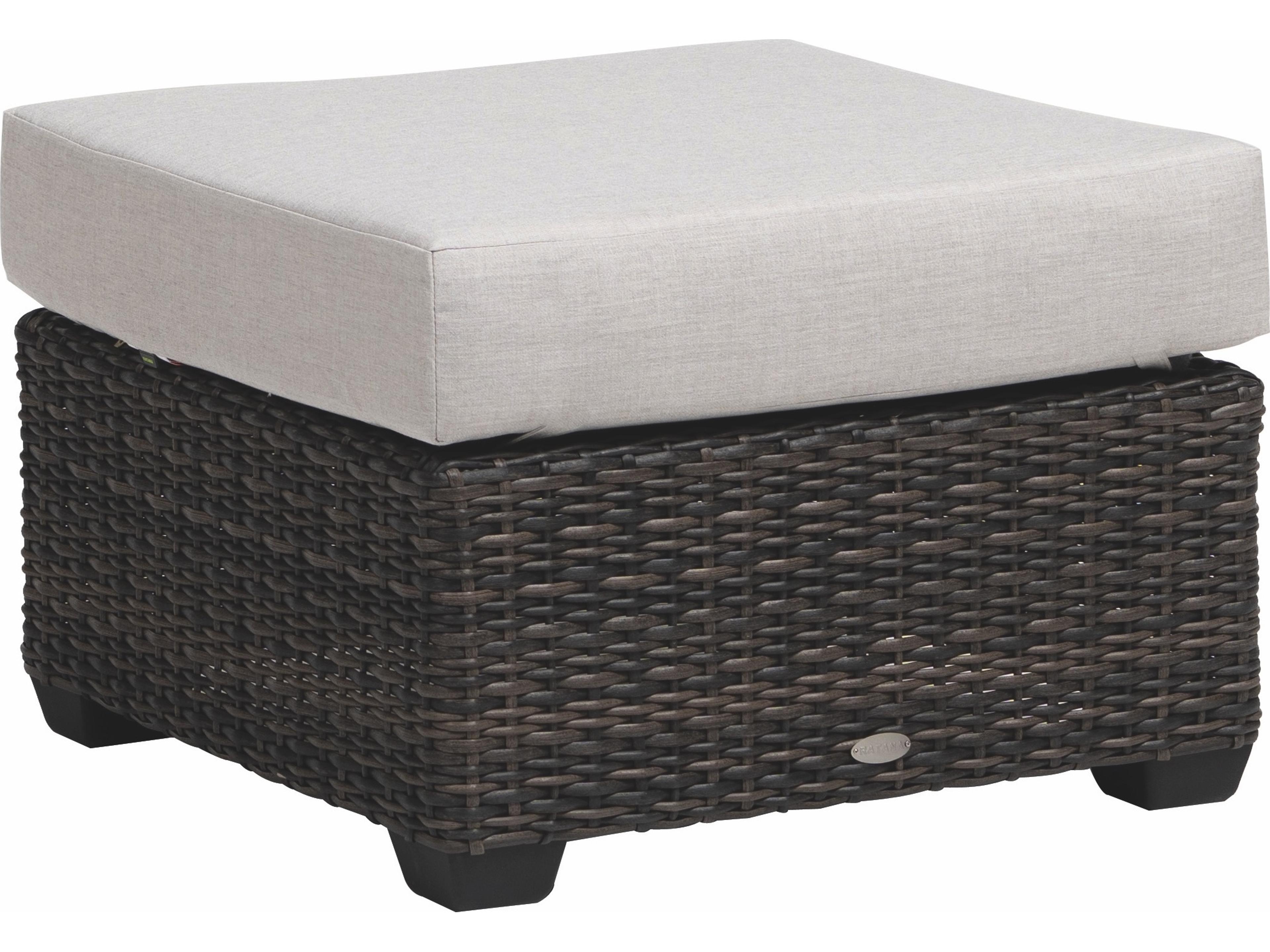 Coral Gables Aluminum Cushion Ottoman