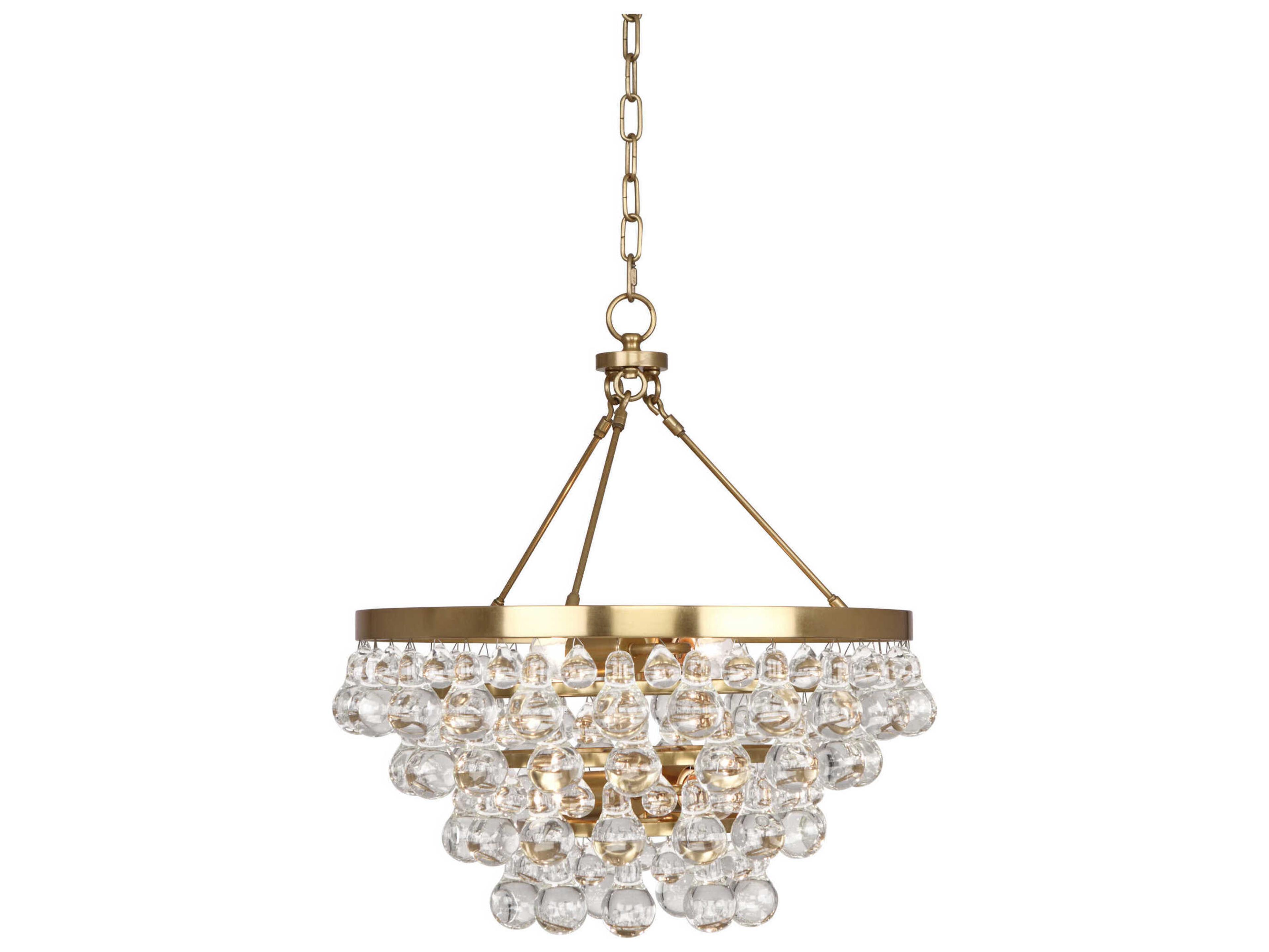 Bling 4-Light Antique Brass Chandelier