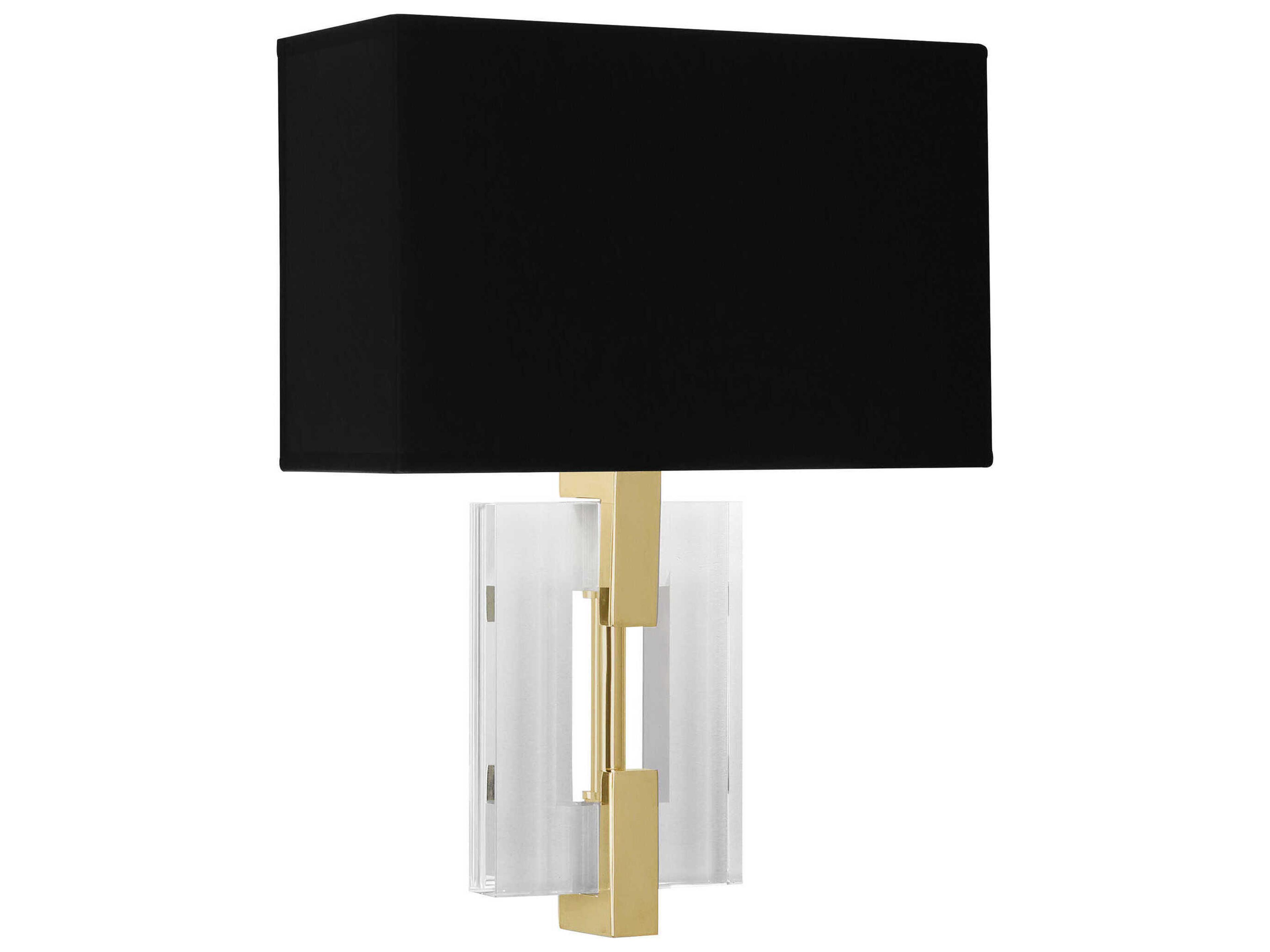 Lincoln 2-Light Modern Brass Crystal Wall Sconce