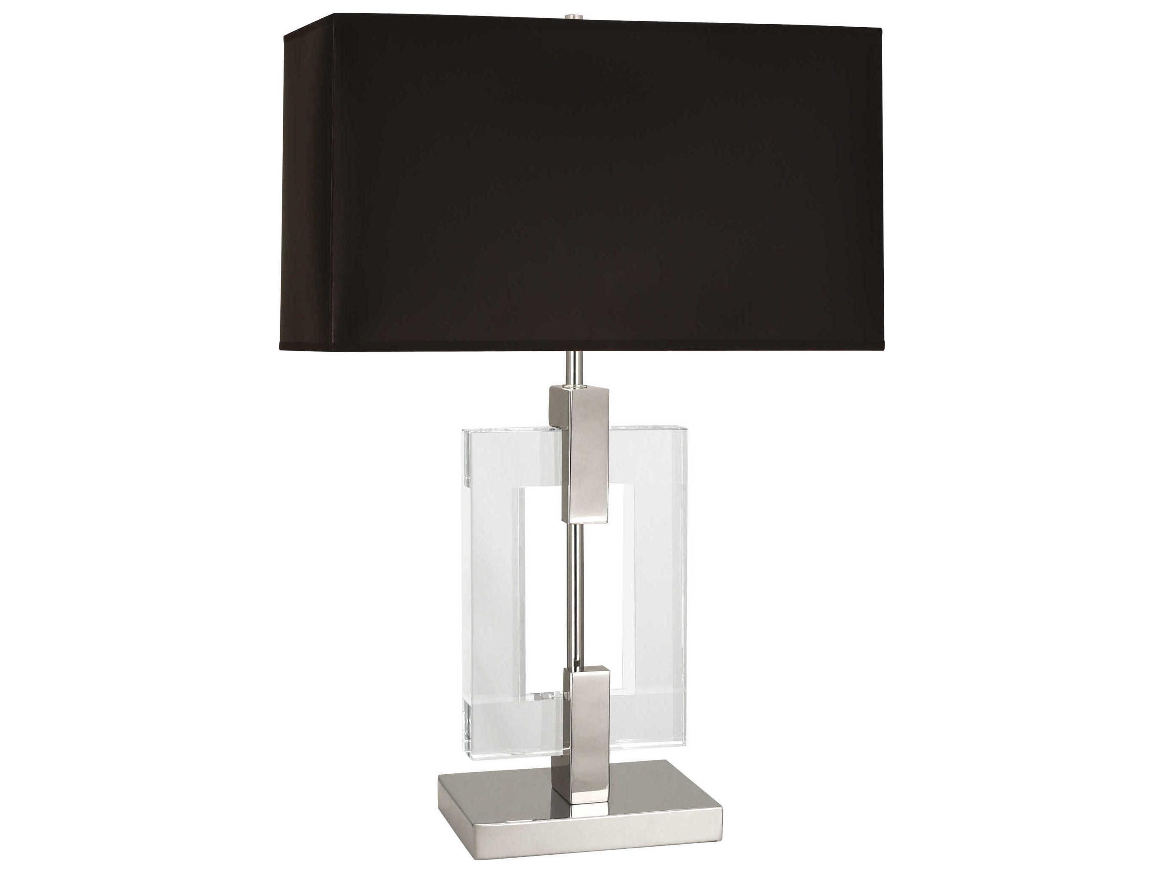 Lincoln Polished Nickel Crystal Buffet Lamp