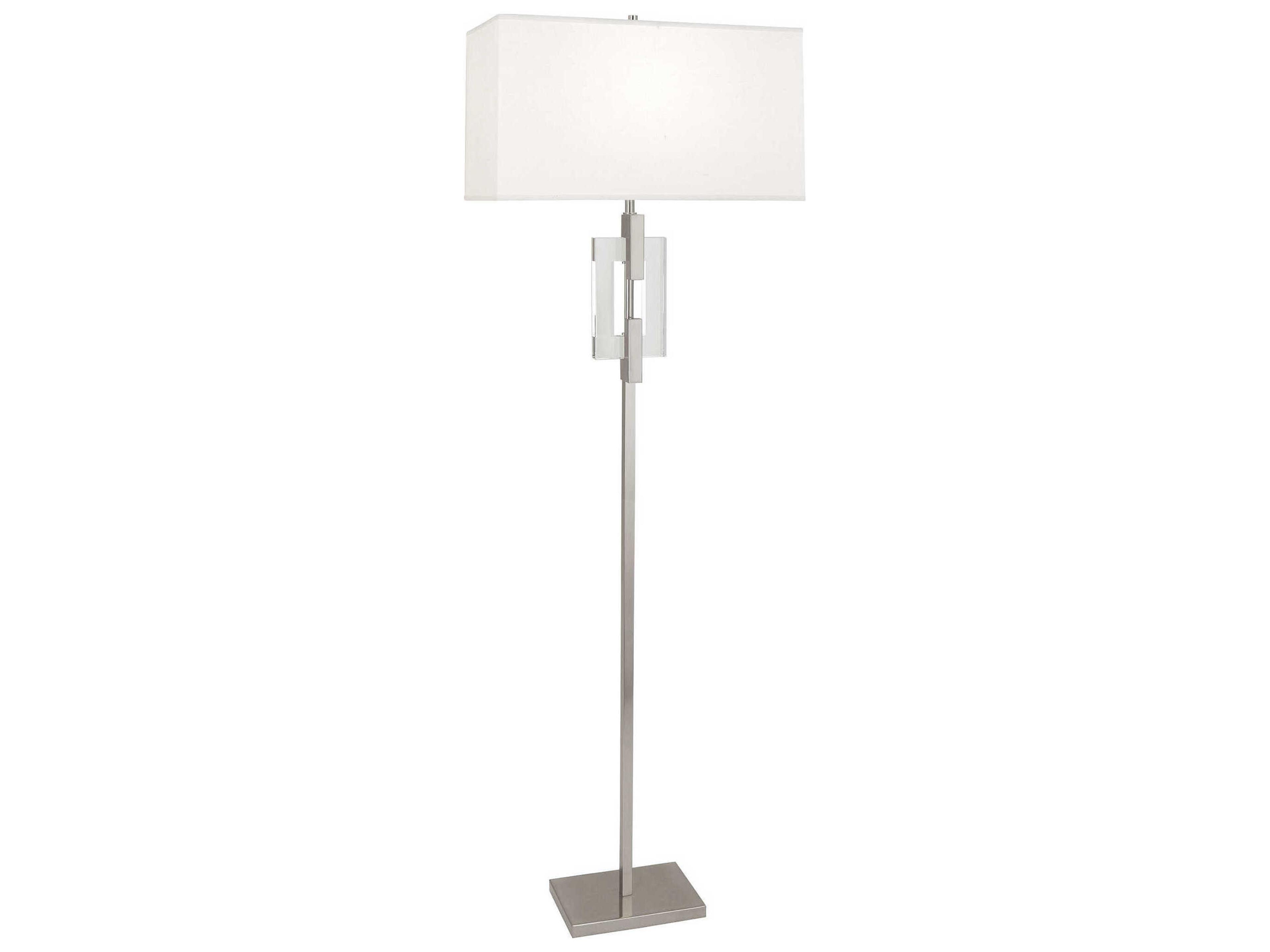 Lincoln Polished Nickel Crystal Floor Lamp